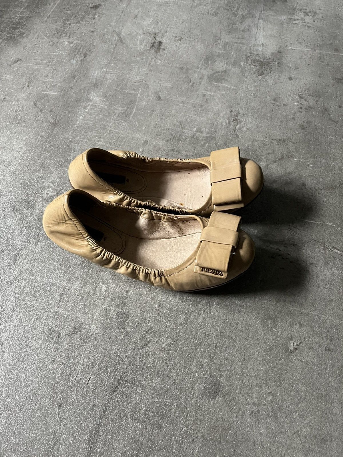 Prada Prada ballet yellow cream vintage women shoes Size US 9.5 / IT 39.5 - 1 Thumbnail