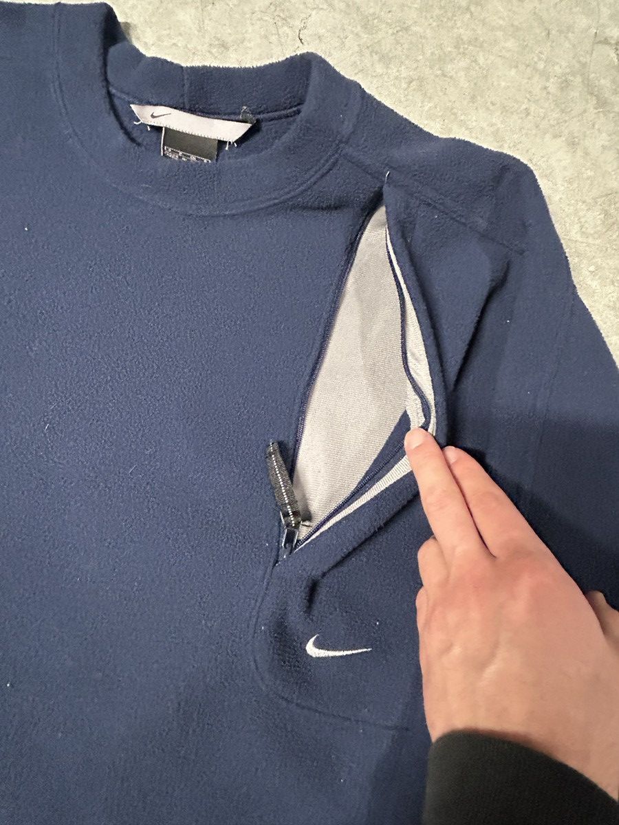 Nike Vintage Y2K Fleece Nike Sweatshirt Zip Pocket Baggy Fit Size US M / EU 48-50 / 2 - 3 Thumbnail