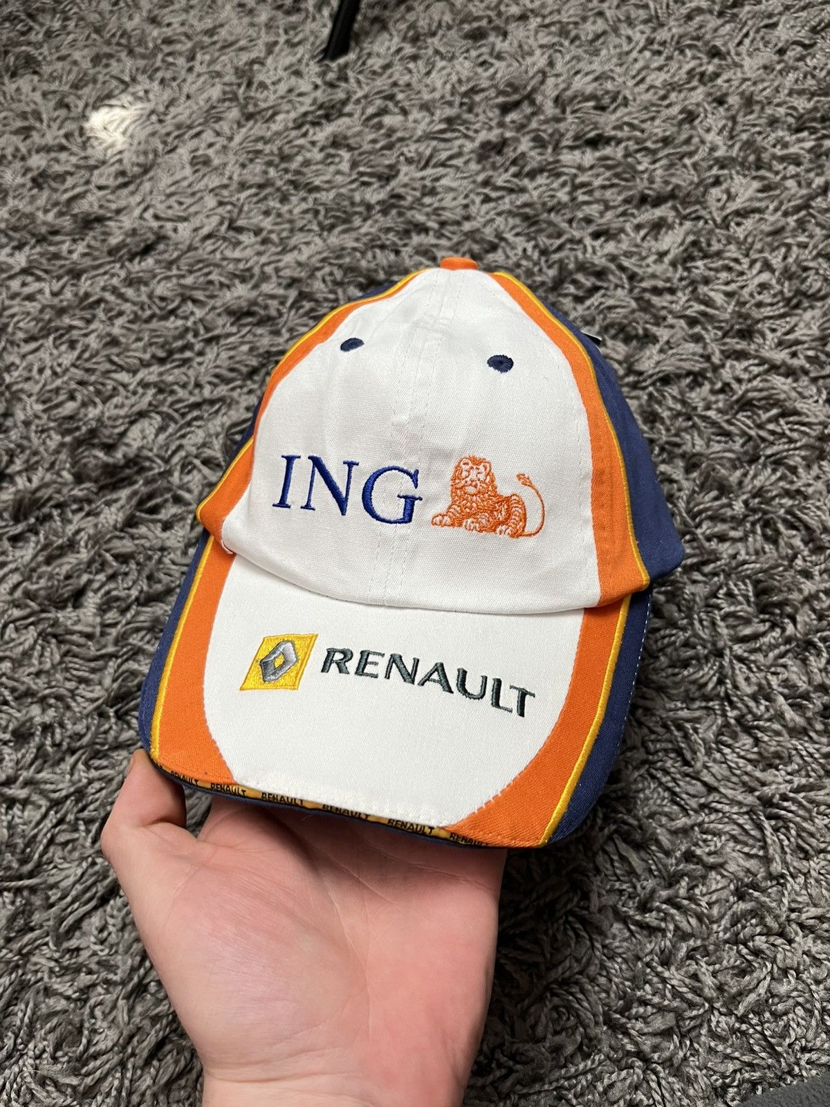 Formula 1 Vintage 2008 ING Renault F1 Team Cap NWT Fernando Alonso #5 Size ONE SIZE - 2 Thumbnail