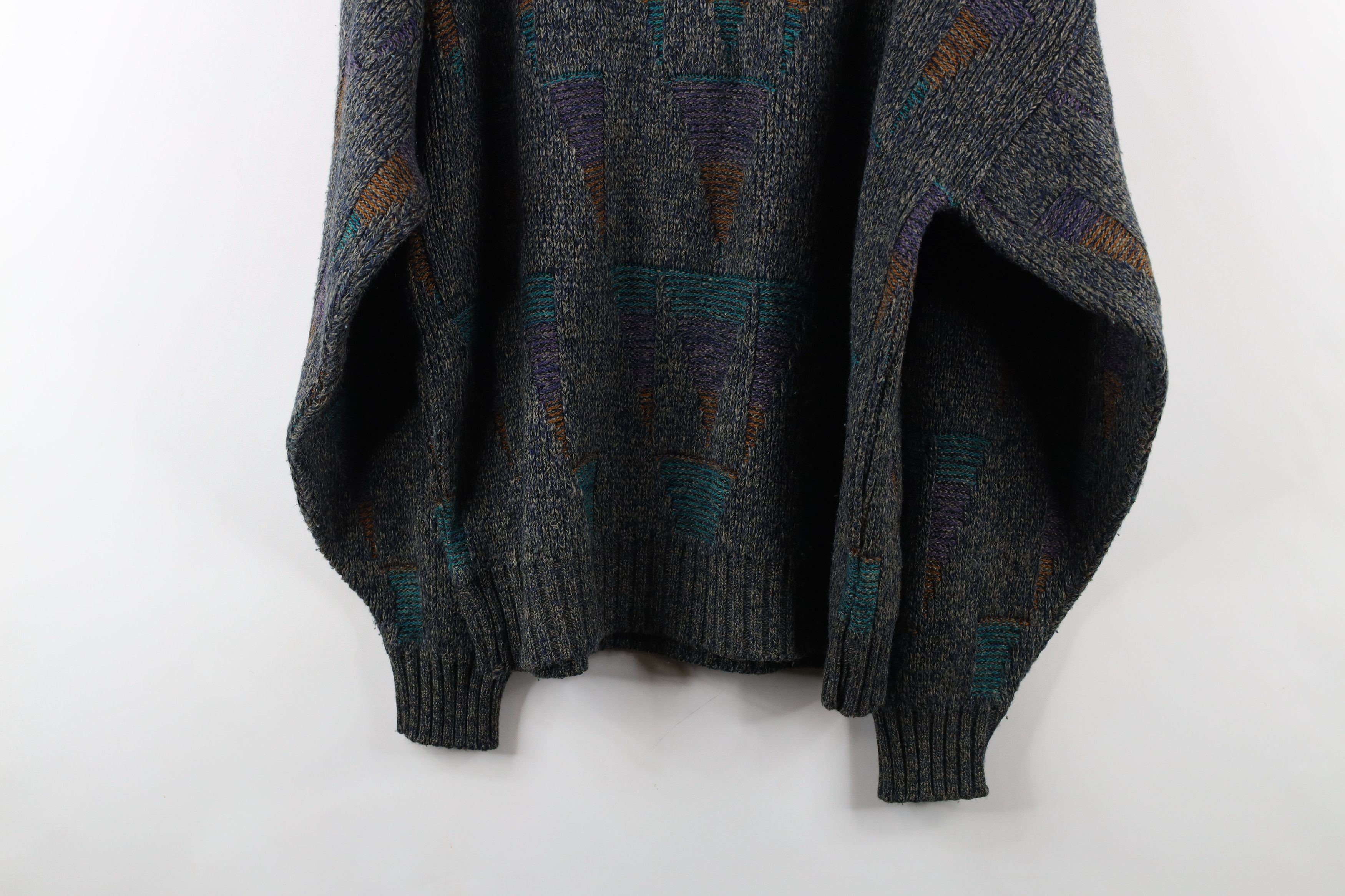Vintage Vintage 90s Coogi Style Diamond Ribbed Knit Dad Sweater USA Size US L / EU 52-54 / 3 - 10 Thumbnail