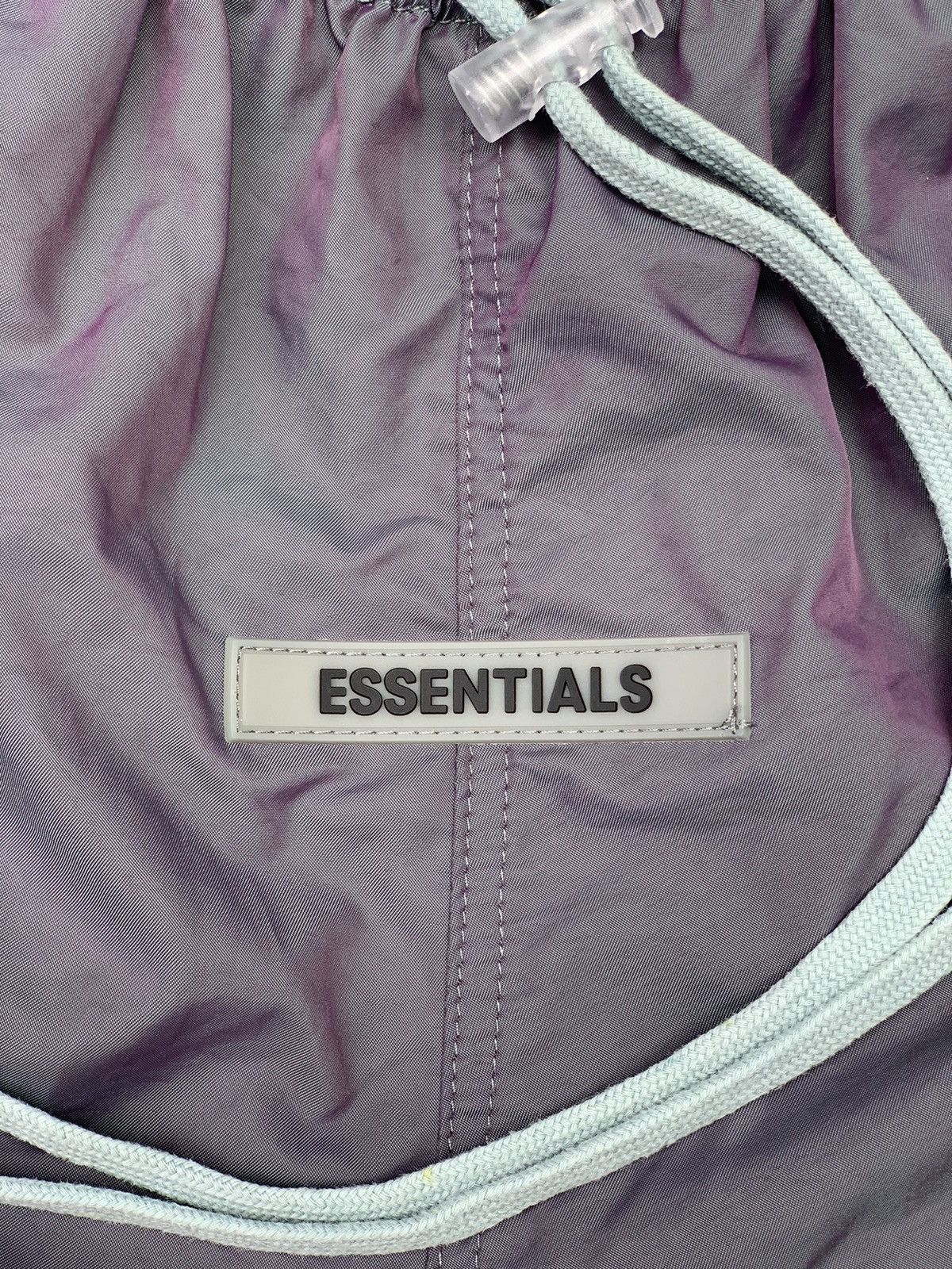 Vintage Fear of God Essentials Iridescent Nylon Running Short Size US 33 - 2 Thumbnail