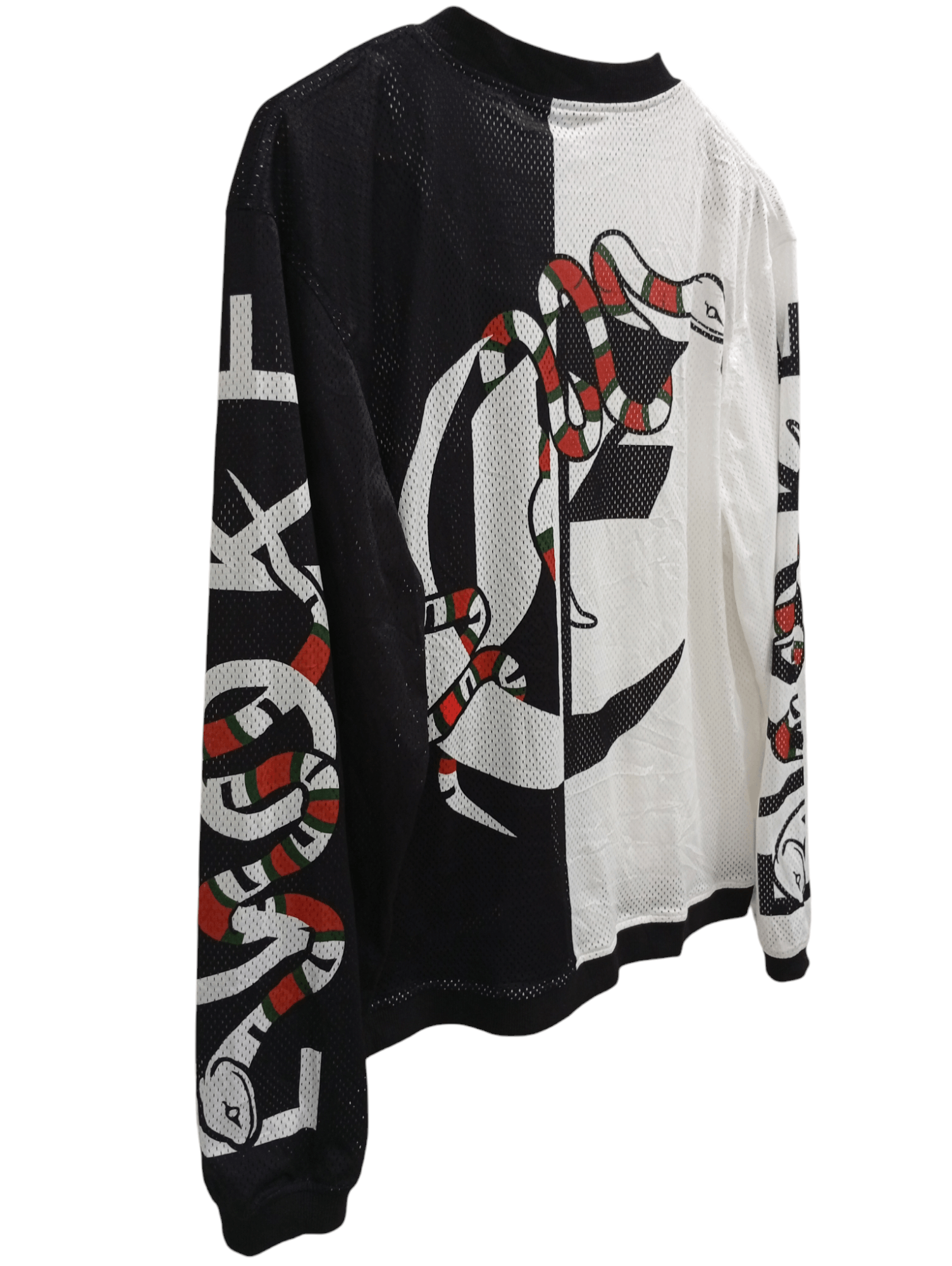 Japanese Brand 🔥🔥RE 730 Snake Printed Motif Sheer Mesh Jacket Size US L / EU 52-54 / 3 - 16 Thumbnail