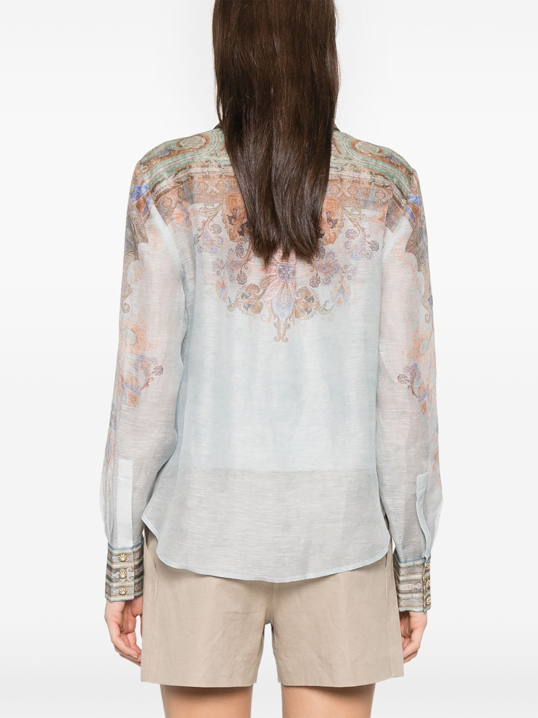 o1s22i1n1024 Eden Paisley Print Shirt in Multicolor
