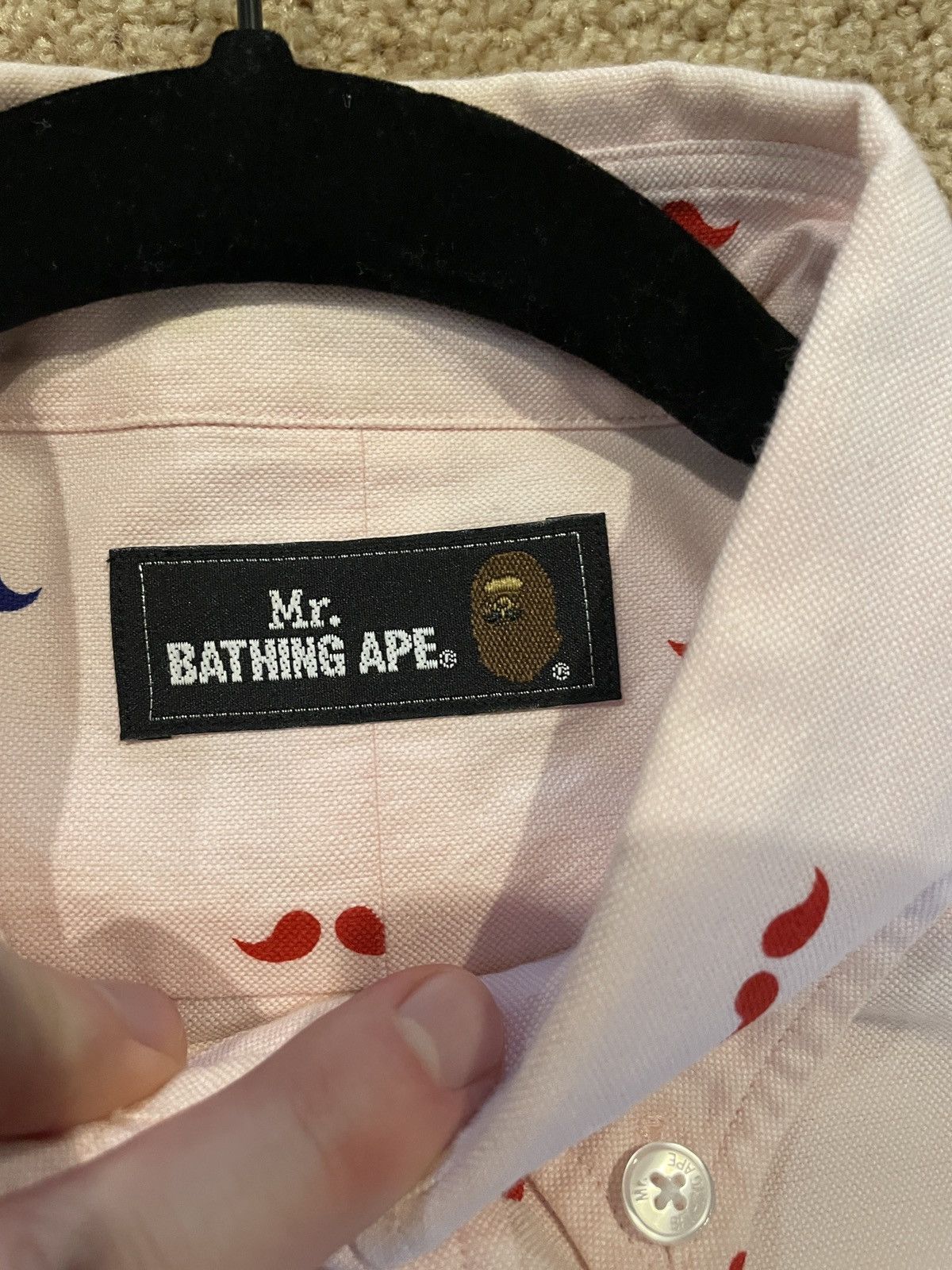 Bape Mr Bathing Ape Mr Pattern BD S/S Shirt Size US L / EU 52-54 / 3 - 3 Thumbnail