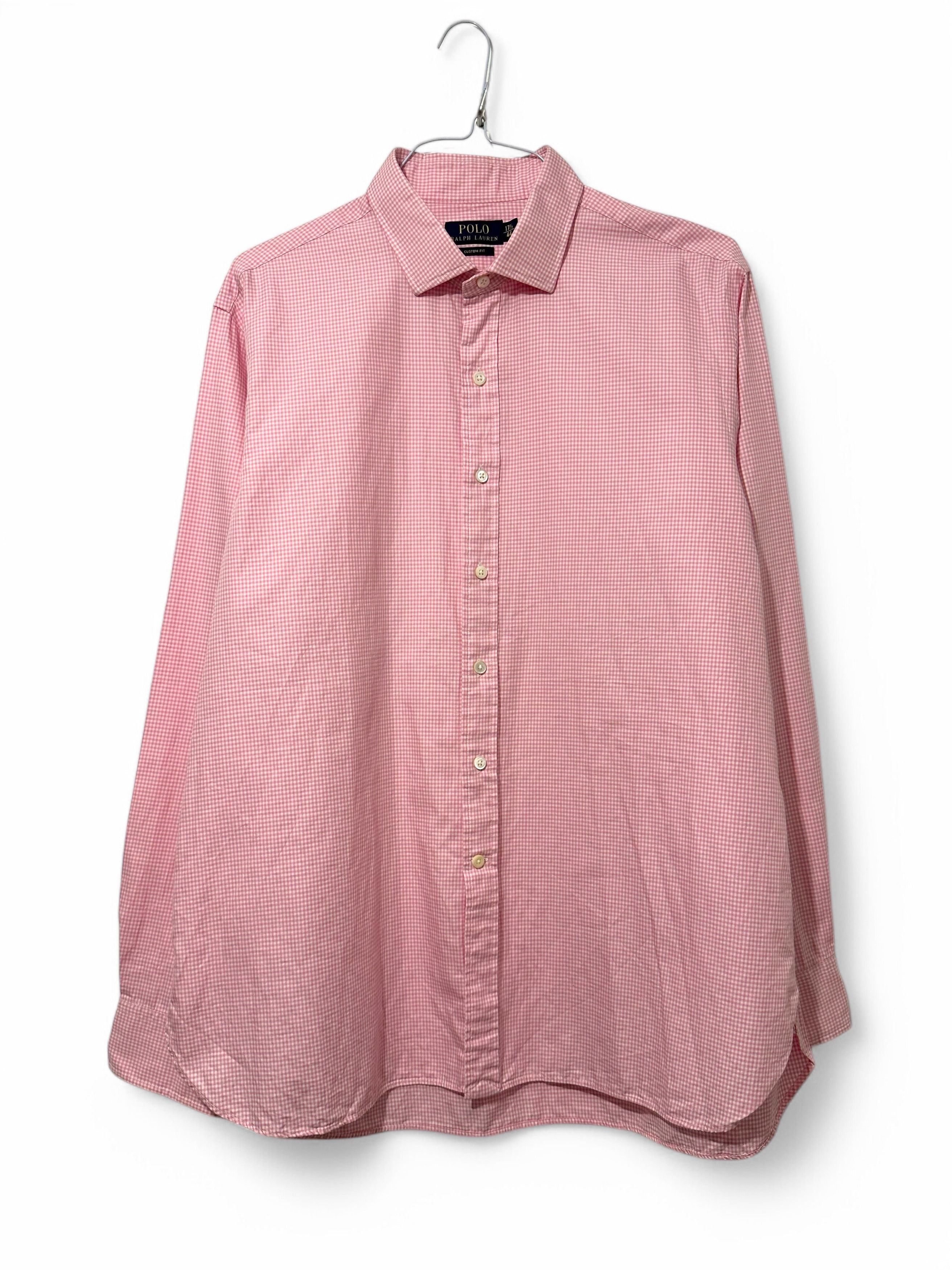Polo Ralph Lauren Polo Ralph Laurent Checked Pink Long Sleeve Shirt 44/XL Size US XL / EU 56 / 4 - 3 Thumbnail