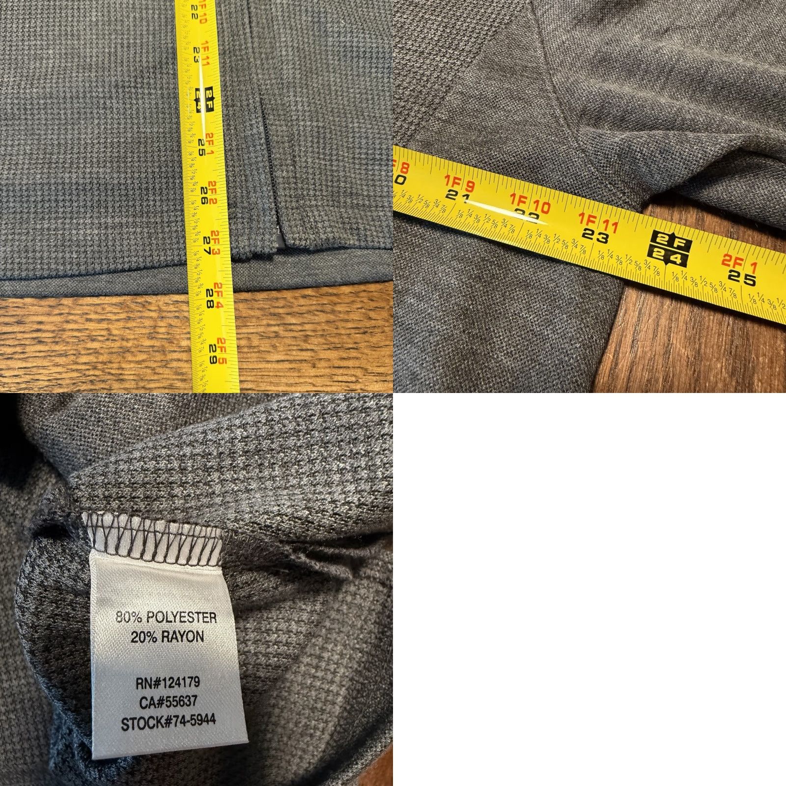 Johnston & Murphy Johnston & Murphy Mens Gray Full Zip Mock Neck Jacket L Houndstooth New Size US L / EU 52-54 / 3 - 8 Thumbnail