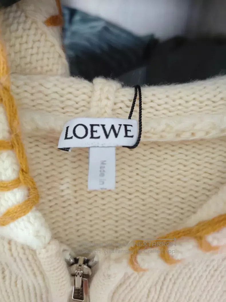 Loewe Loewe Beige Wool Hooded Sweater Size XL / US 12-14 / IT 48-50 - 3 Thumbnail