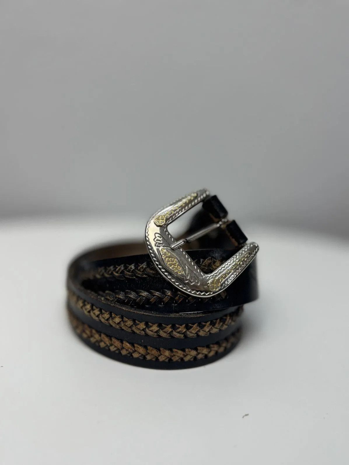 Harley Davidson Vintage 90s Japan Leather Black Belt Hysteric Glamour Style Size ONE SIZE - 6 Thumbnail