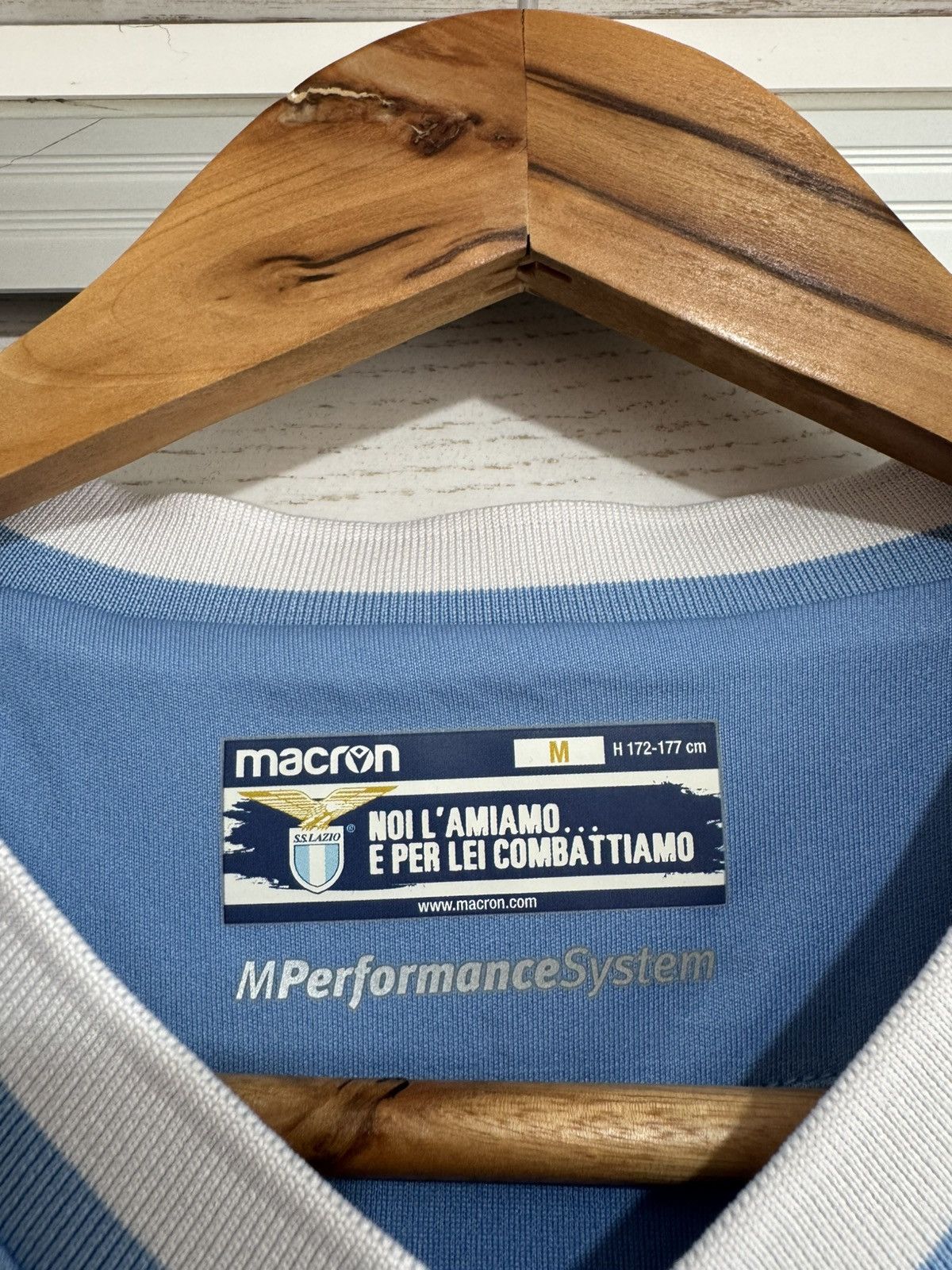 Macron Lazio 2021-2022 Home Soccer Jersey Football Kit Shirt Size US M / EU 48-50 / 2 - 12 Thumbnail