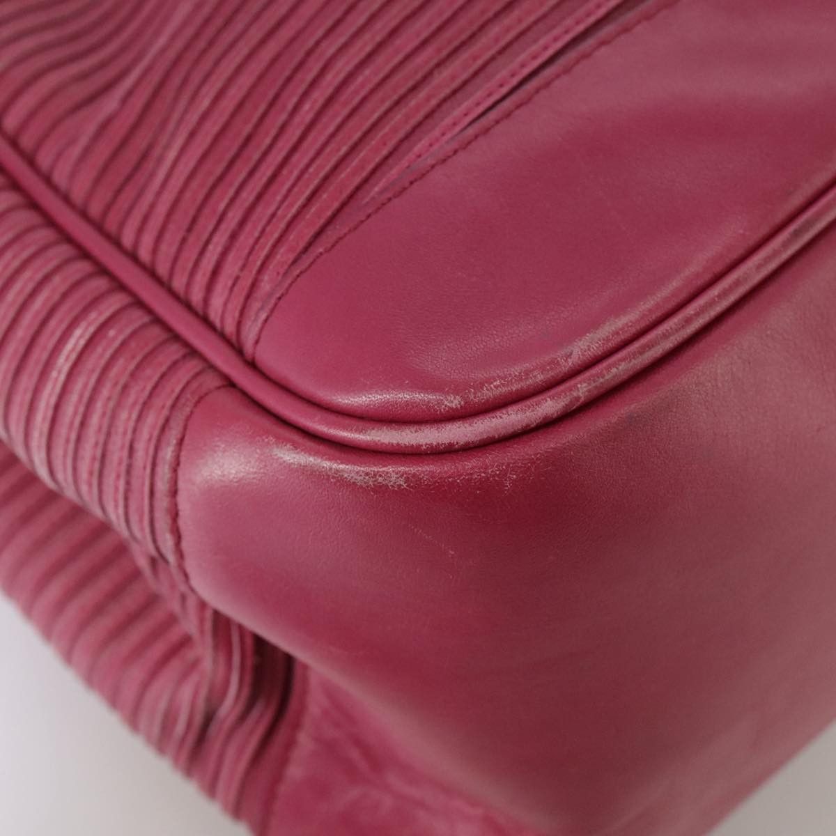 Burberry Blue Label Hand Bag Leather Pink Gold