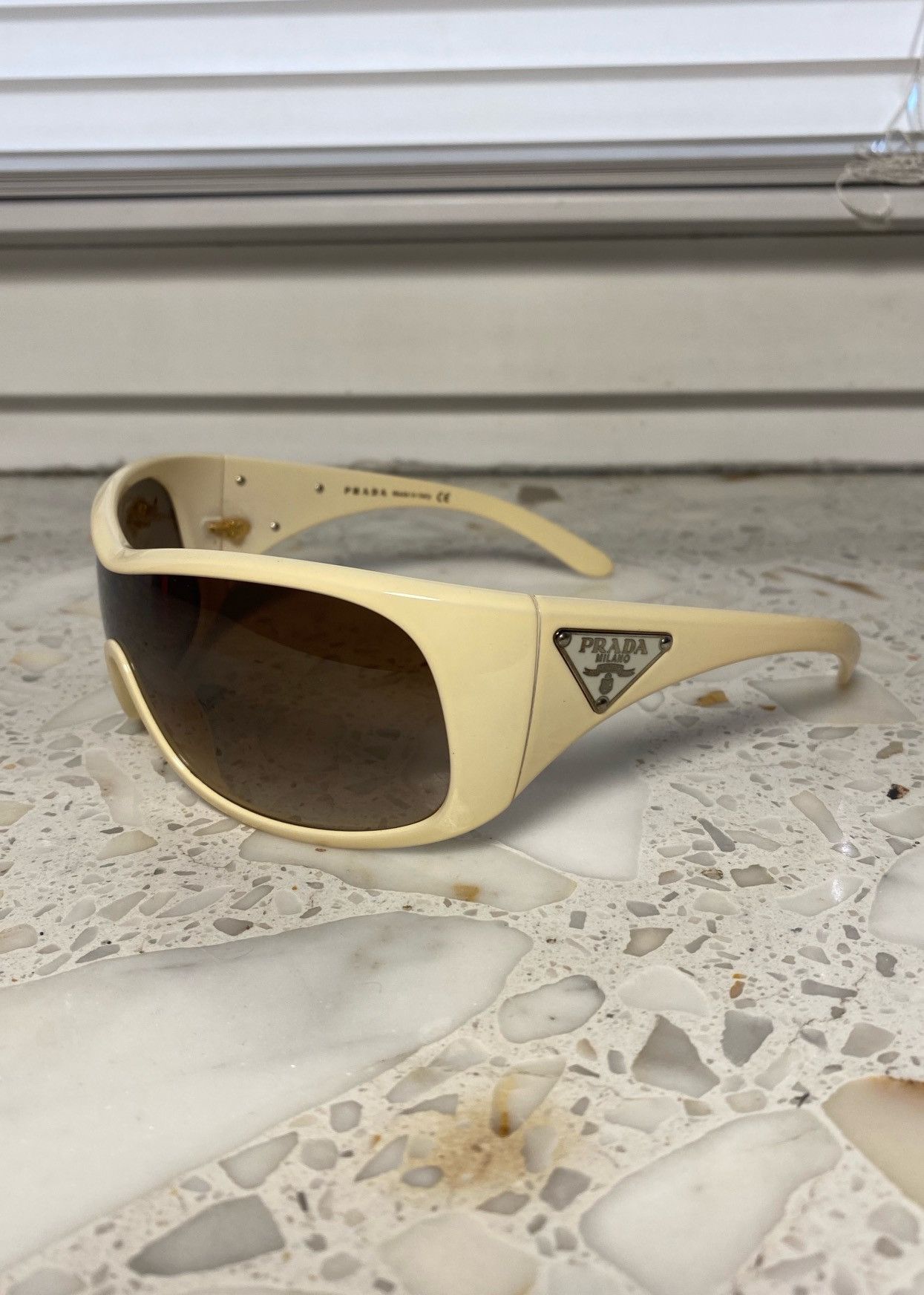 Prada Drill Mask Vintage Prada Sunglasses Size ONE SIZE - 1 Thumbnail