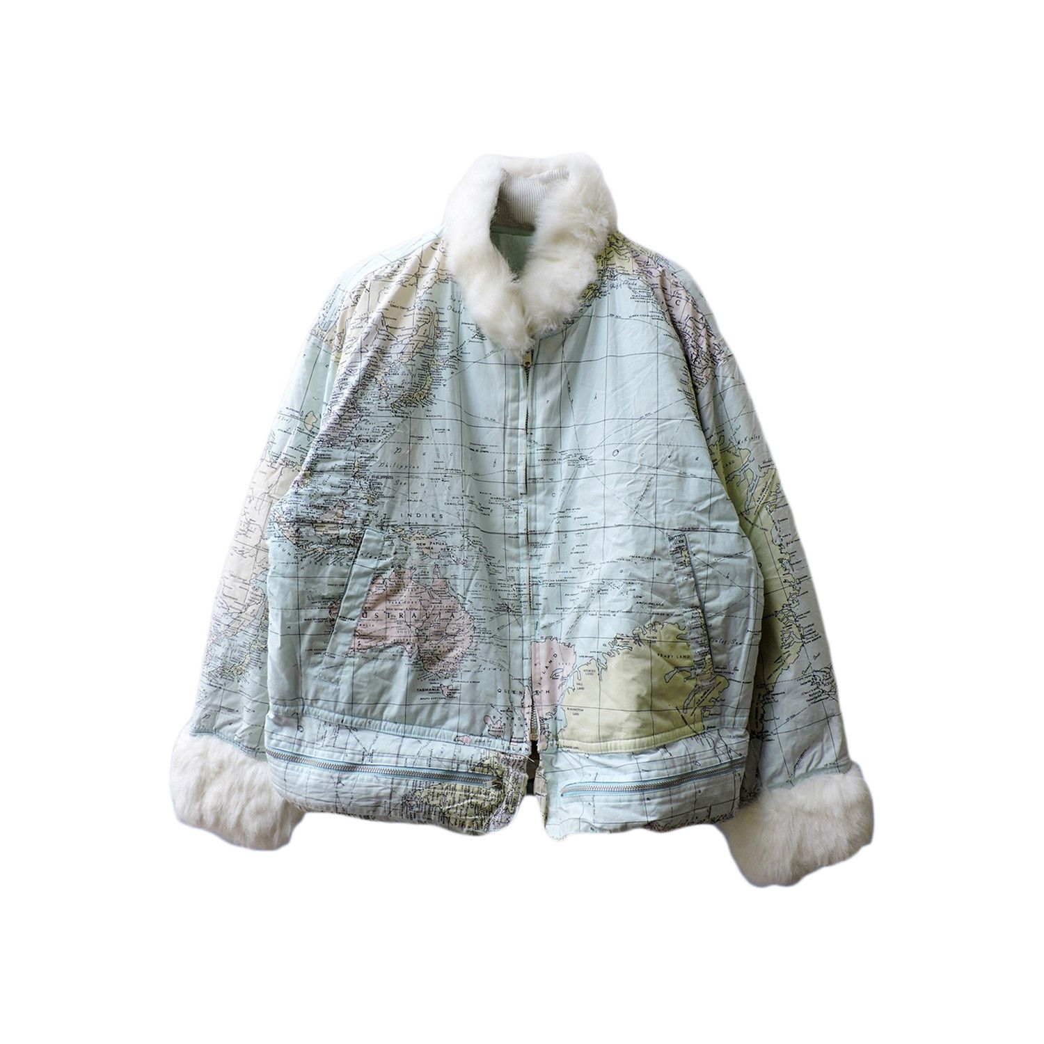 Issey Miyake ISSEY MIYAKE WORLD MAP REVERSIBLE BOMBER JACKET Size M / US 6-8 / IT 42-44 - 1 Thumbnail
