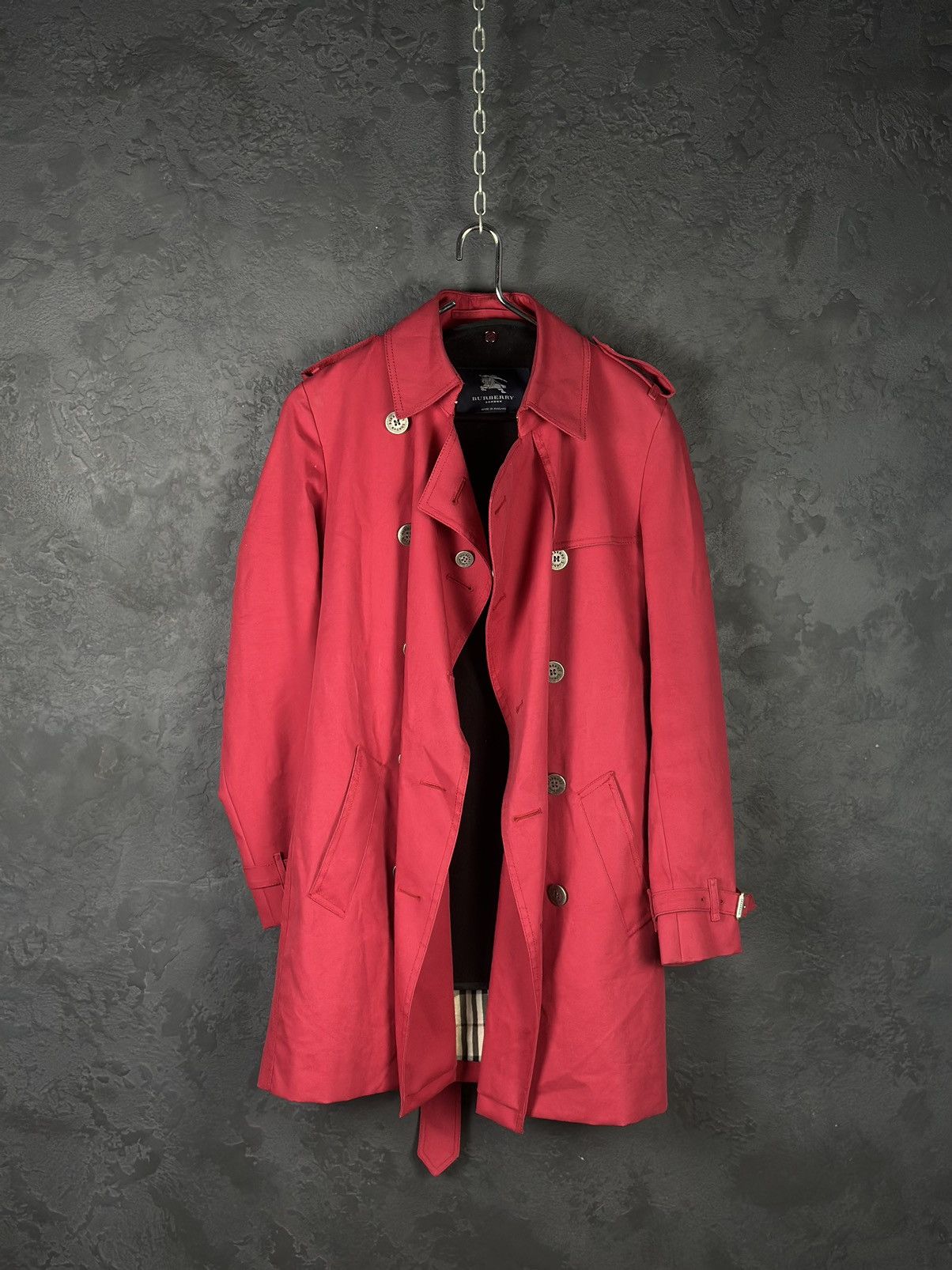 Burberry × Vintage Womens Burberry Vintage Trench Coat Jacket Wool Lining Size M / US 6-8 / IT 42-44 - 3 Thumbnail