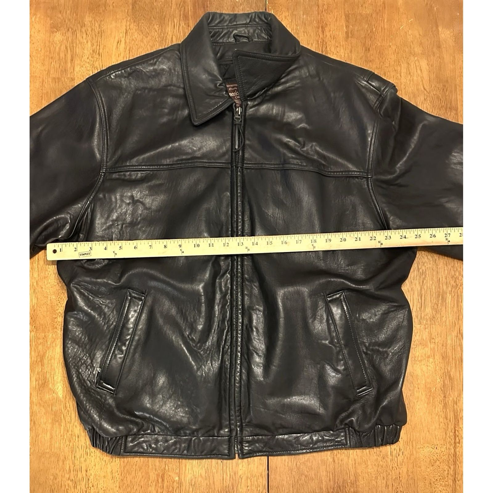 Vintage VINTAGE American Classics Full Zip Insulated Leather Jacket XL Black Motorcycle Coat Mens Size US XL / EU 56 / 4 - 6 Thumbnail