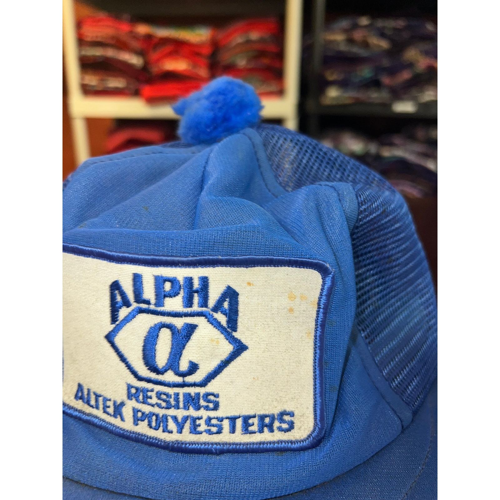 Vintage Vintage Alpha Resins Hat Altek Polyesters Blue Cap 1980s 80s Size ONE SIZE - 3 Thumbnail