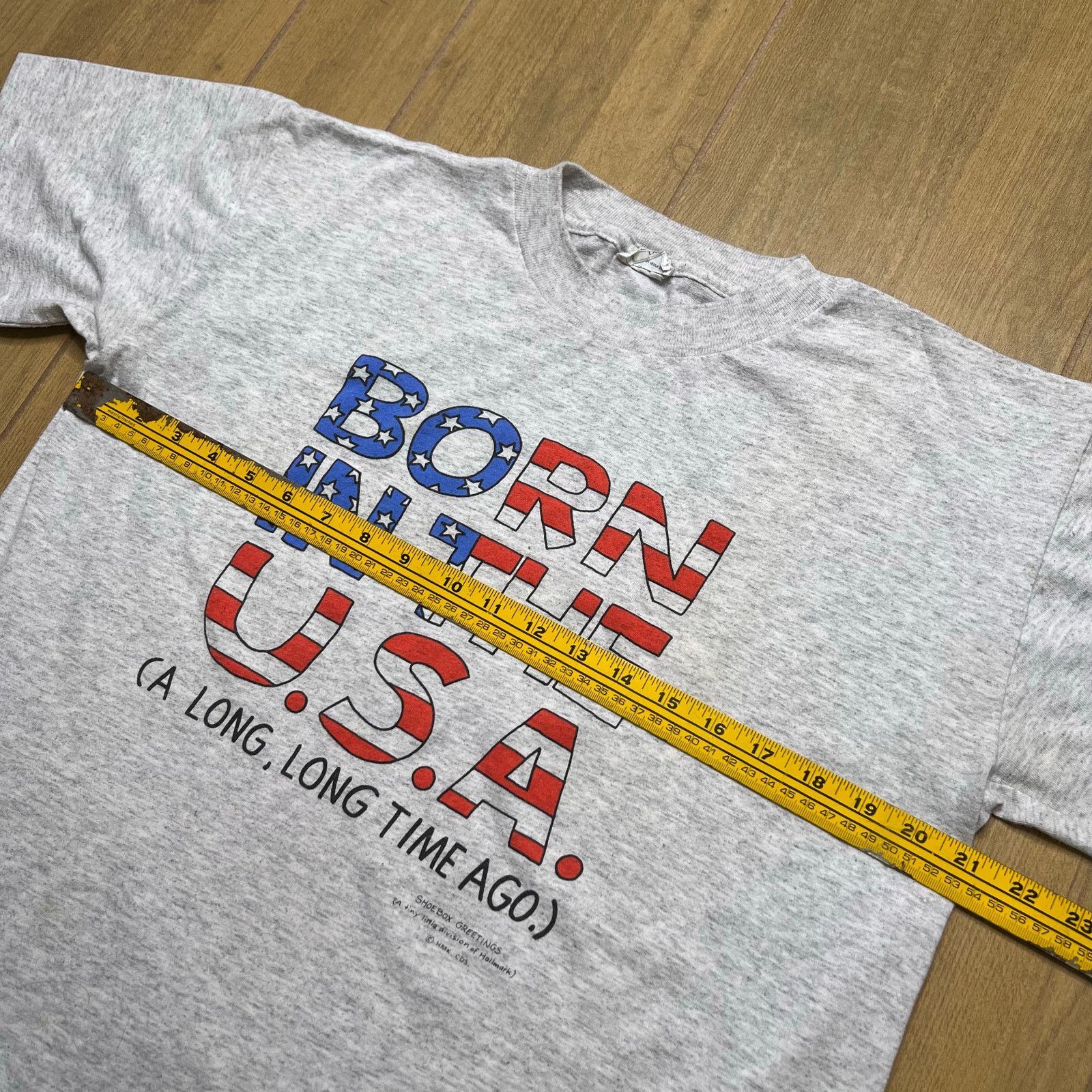 Vintage Vintage Born in the USA Flag A Long Long Time Ago T-Shirt L Size US L / EU 52-54 / 3 - 5 Thumbnail