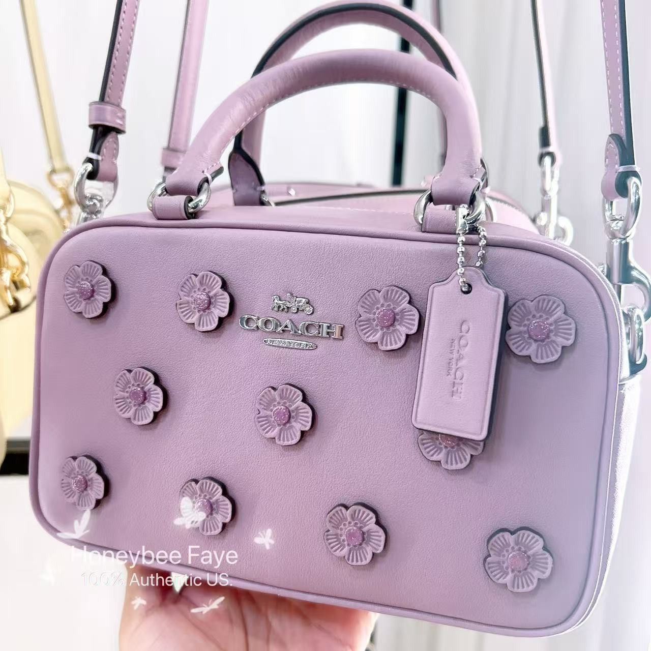 Coach Satchel Crossbody Bag With Floral Applique CAJ99 Size ONE SIZE - 1 Thumbnail