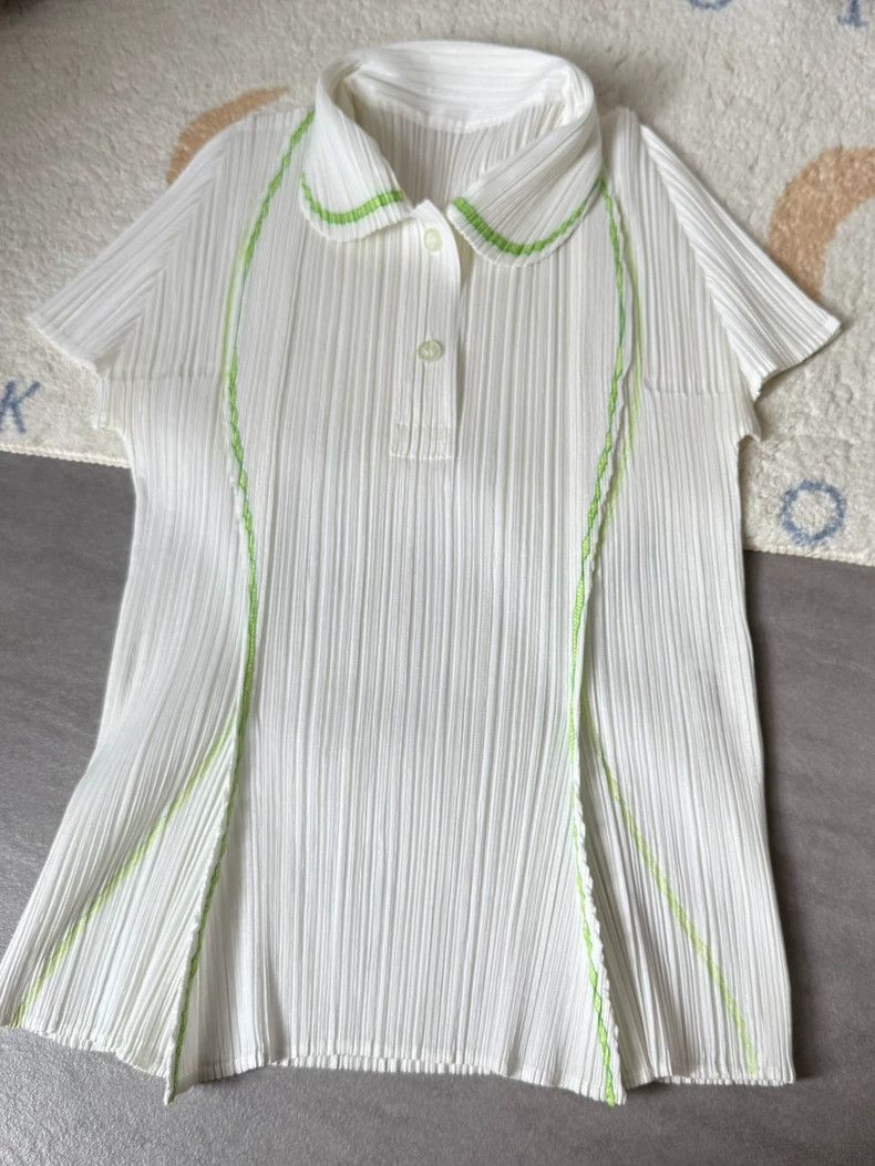 Issey Miyake issey miyake size:3 Pleated irregular-shaped short sleeves Size XXS / US 00 / IT 34 - 2 Thumbnail
