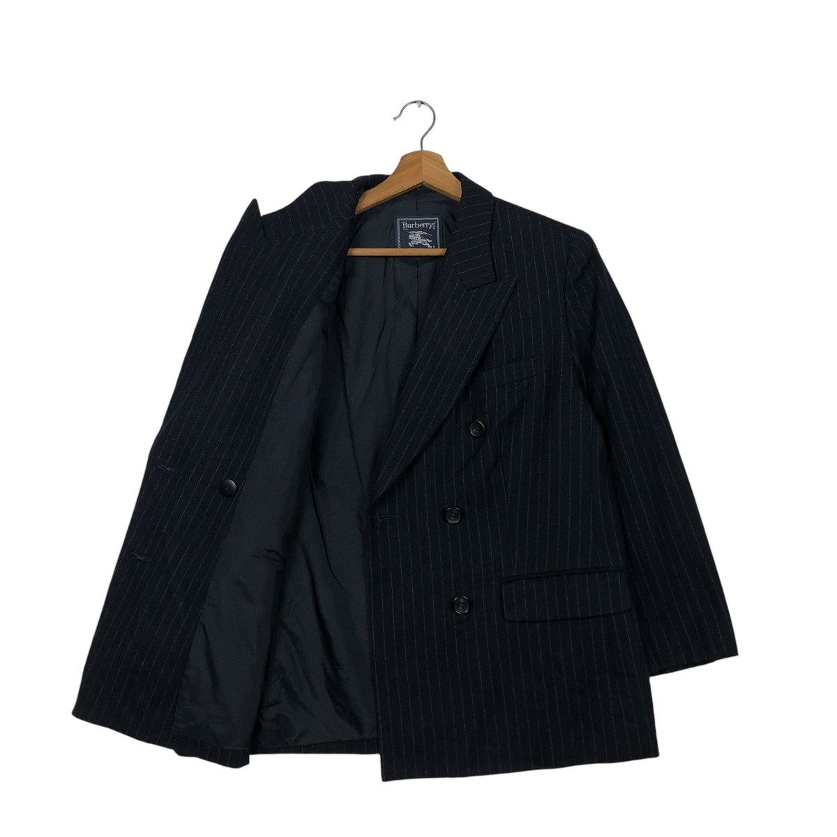 Burberry 🔥VINTAGE BURBERRYS COATS STRIPED DESIGN DOUBLE BREAST Size US M / EU 48-50 / 2 - 13 Thumbnail