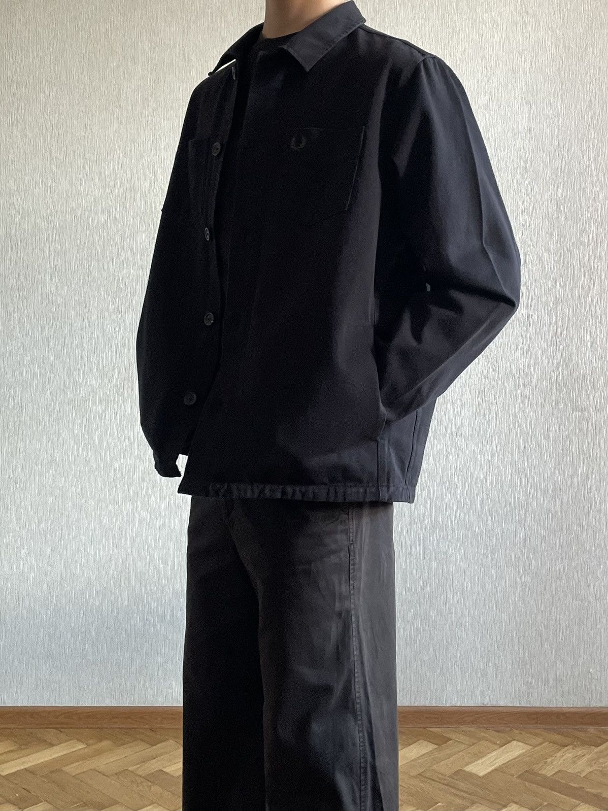 Fred Perry Fred Perry: A Navy Blue Denim Overshirt / Jacket Size US L / EU 52-54 / 3 - 4 Thumbnail