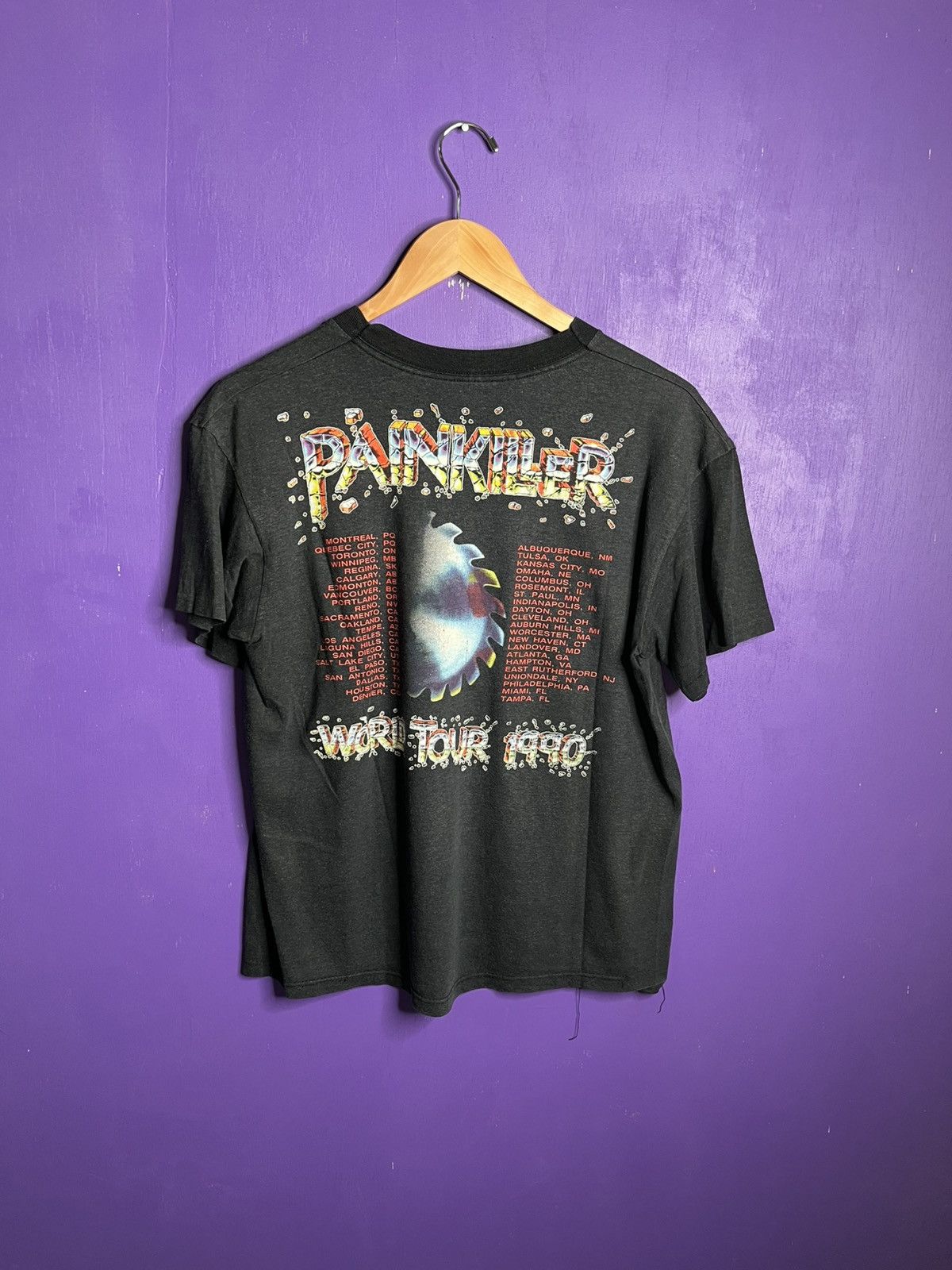 Band Tees × Vintage Vintage 1990 Judas priest painkiller tour t-shirt Size US M / EU 48-50 / 2 - 2 Thumbnail