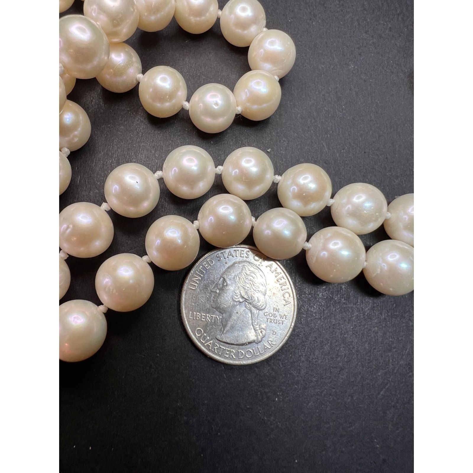 Other 10-11mm cultured pearl 36 in necklace with 925 silver clasp Size ONE SIZE - 4 Thumbnail