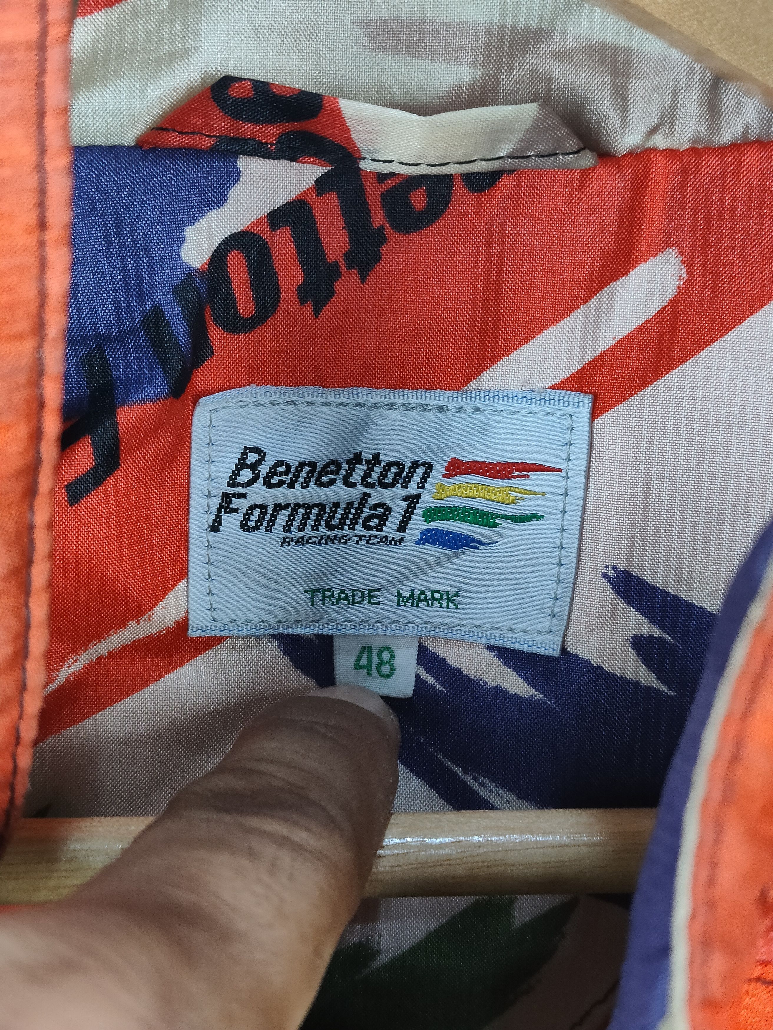 Benetton Vintage Benetton Formula 1 Racing Team Hooded Jacket Size US M / EU 48-50 / 2 - 4 Thumbnail
