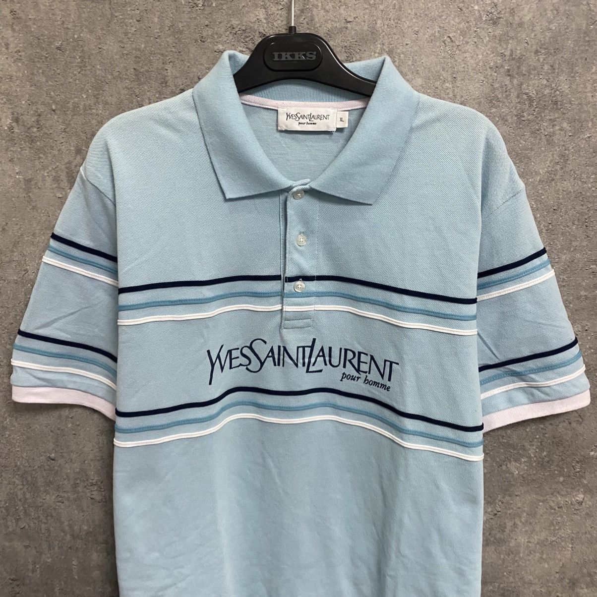 Yves Saint Laurent Vintage Y2K Yves Saint Laurent YSL Polo Shirt Big Logo Size US XL / EU 56 / 4 - 2 Thumbnail