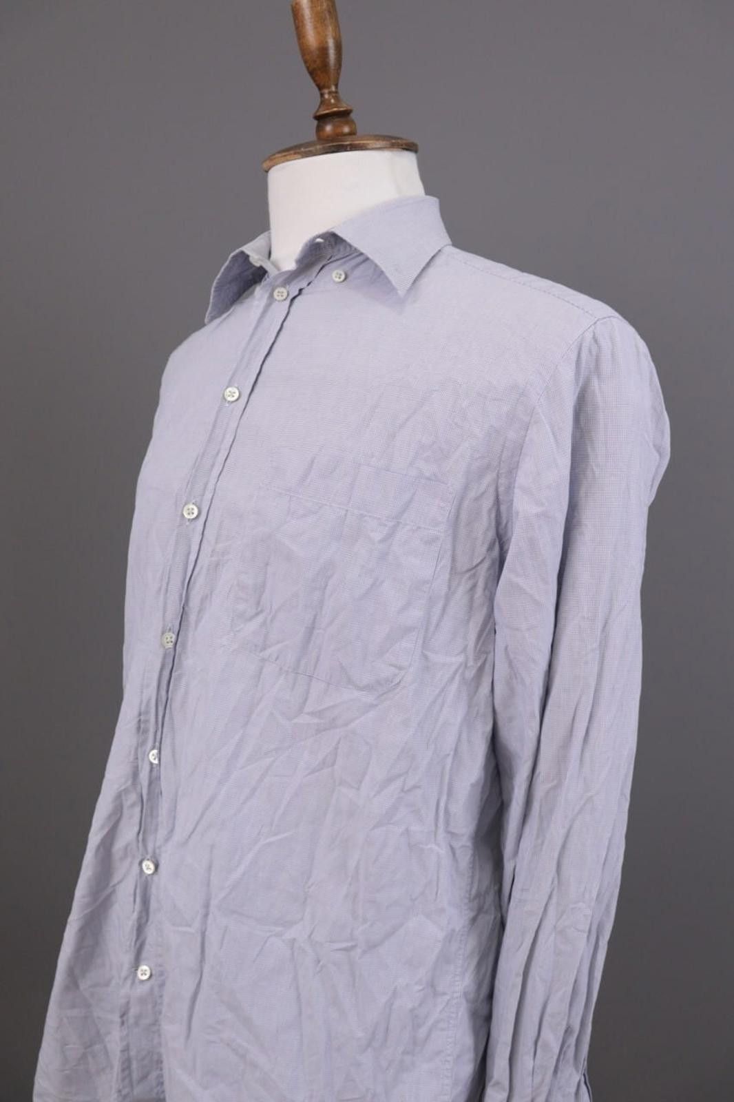 Armani Collezioni Armani Collezioni White Check Button Down Shirt Size 41 /16 Size US M / EU 48-50 / 2 - 9 Thumbnail