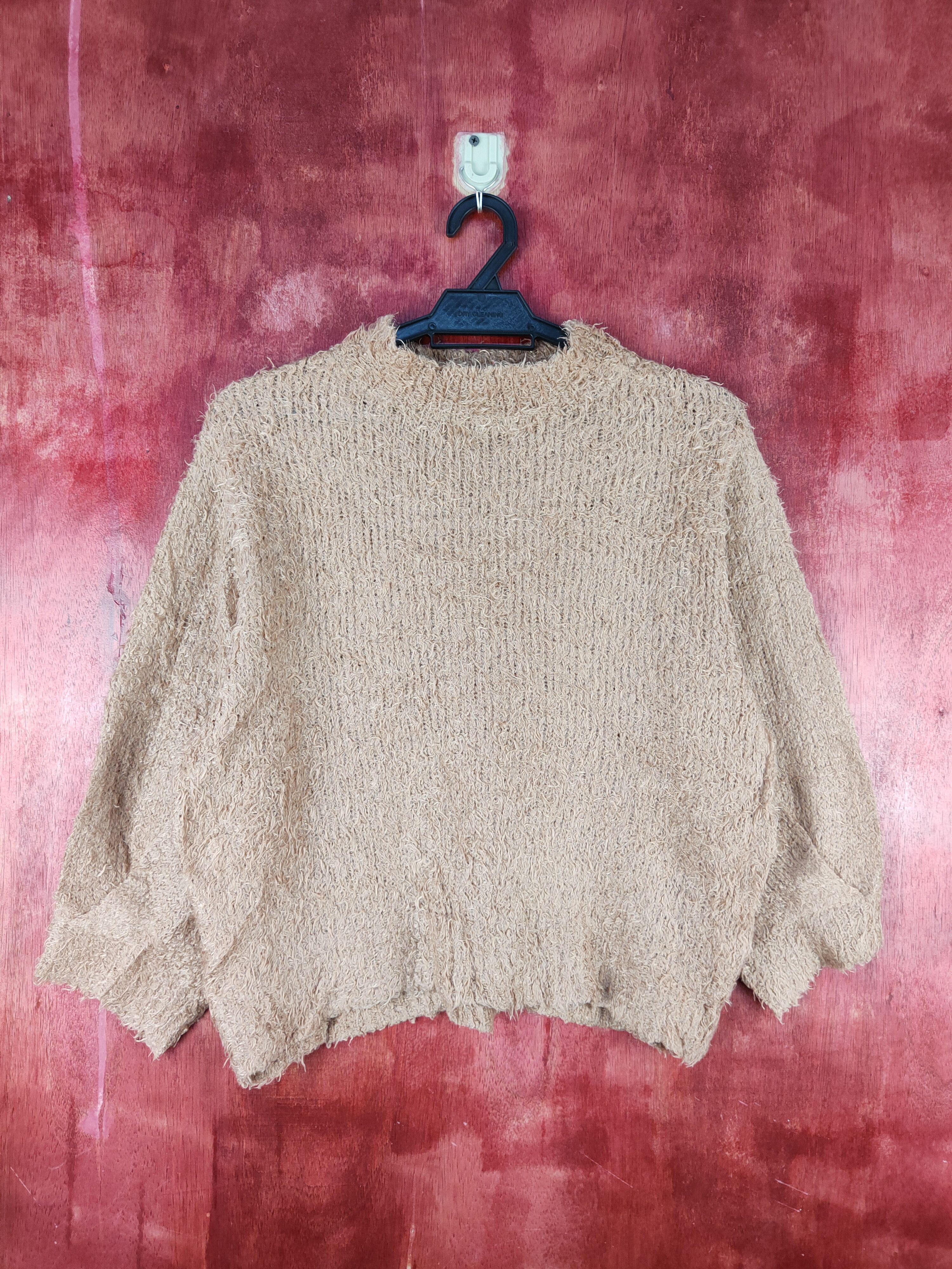 GU × Homespun Knitwear × Japanese Brand GU Brown Shag Shaggy Fur Mohair Knitwear #S1991 Size M / US 6-8 / IT 42-44 - 1 Thumbnail