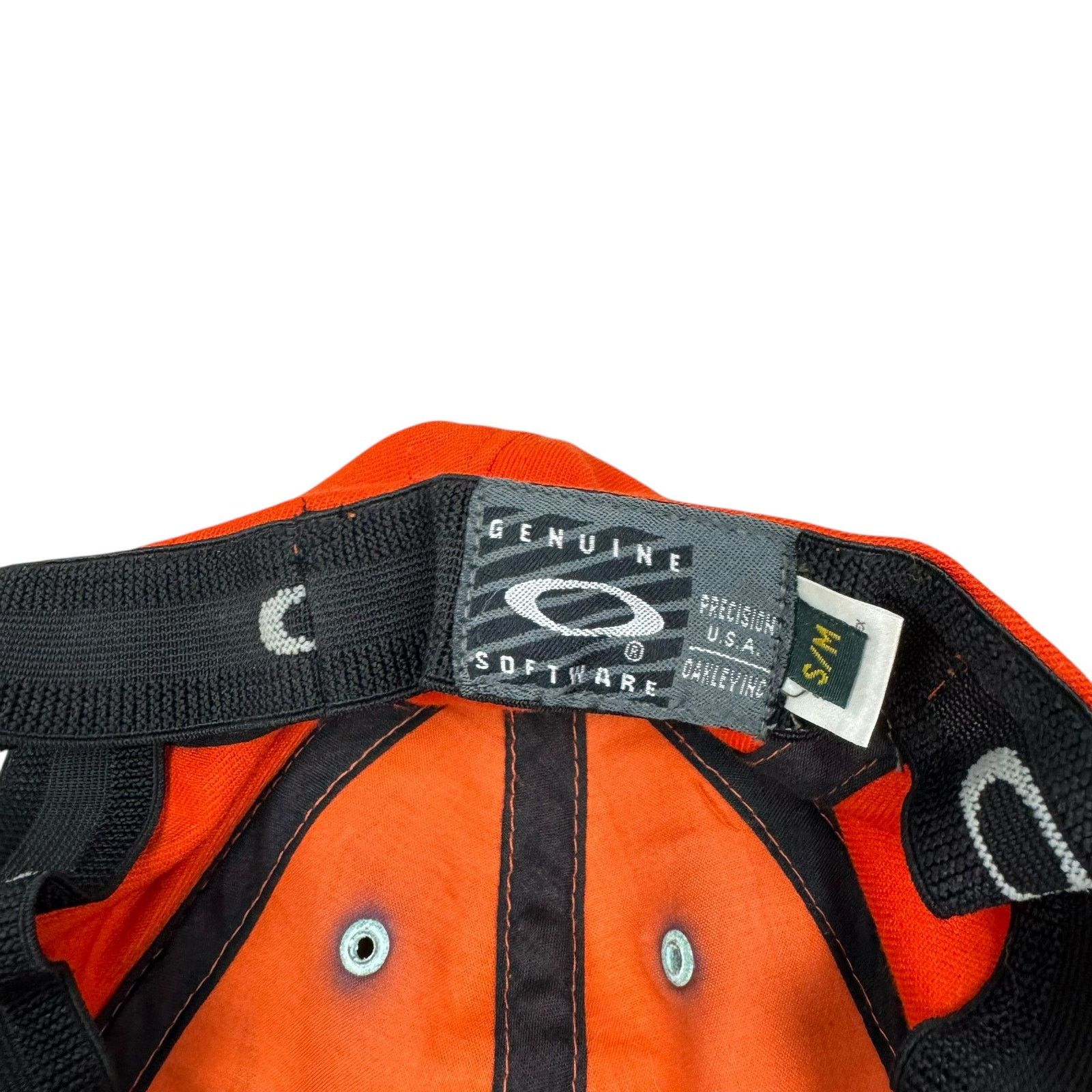 Oakley Oakley Tincan Men Orange Black Logo Eyelets Baseball Hat Cap Size ONE SIZE - 2 Thumbnail