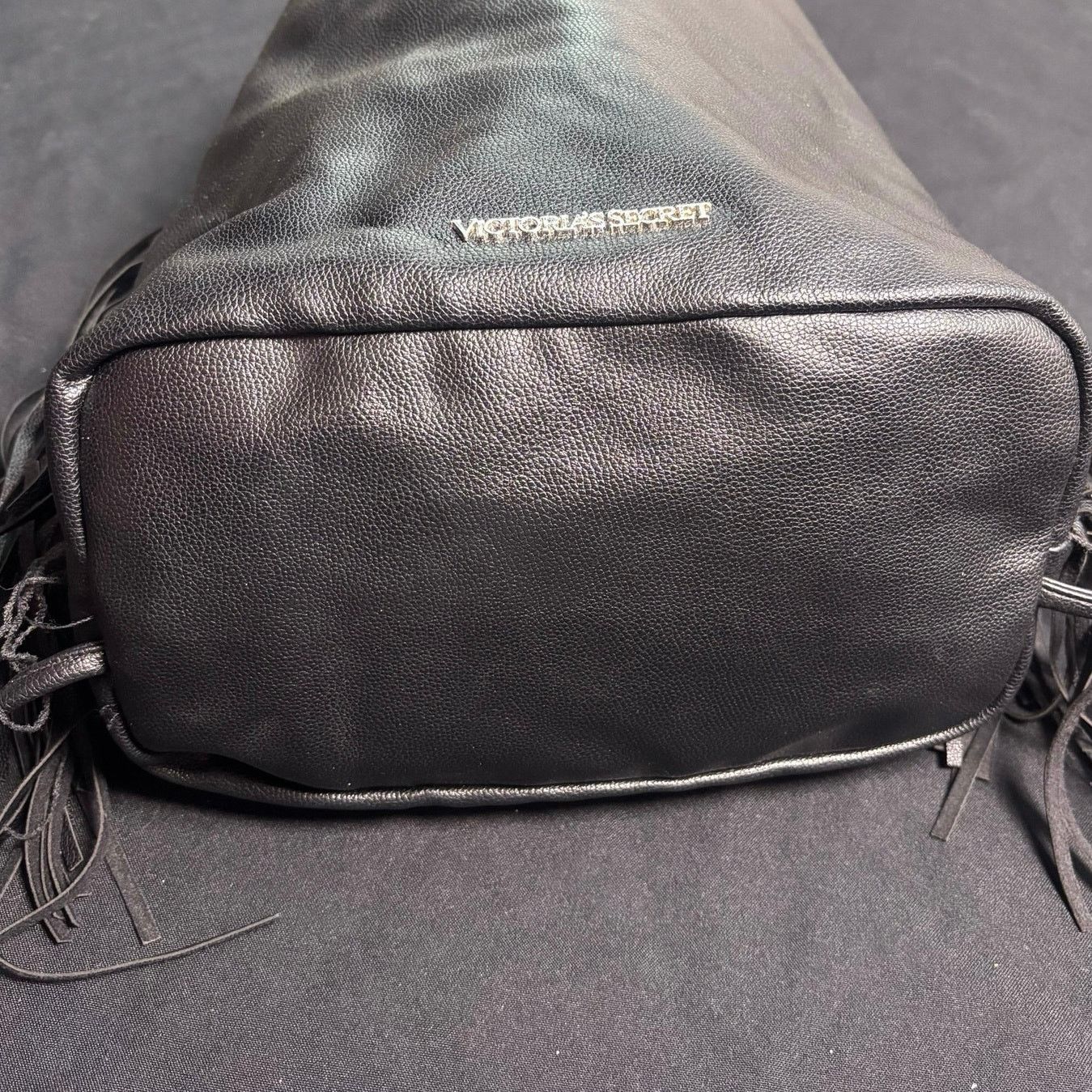 Victoria's Secret Black Victoria's Secret Drawstring Backpack Size ONE SIZE - 6 Thumbnail