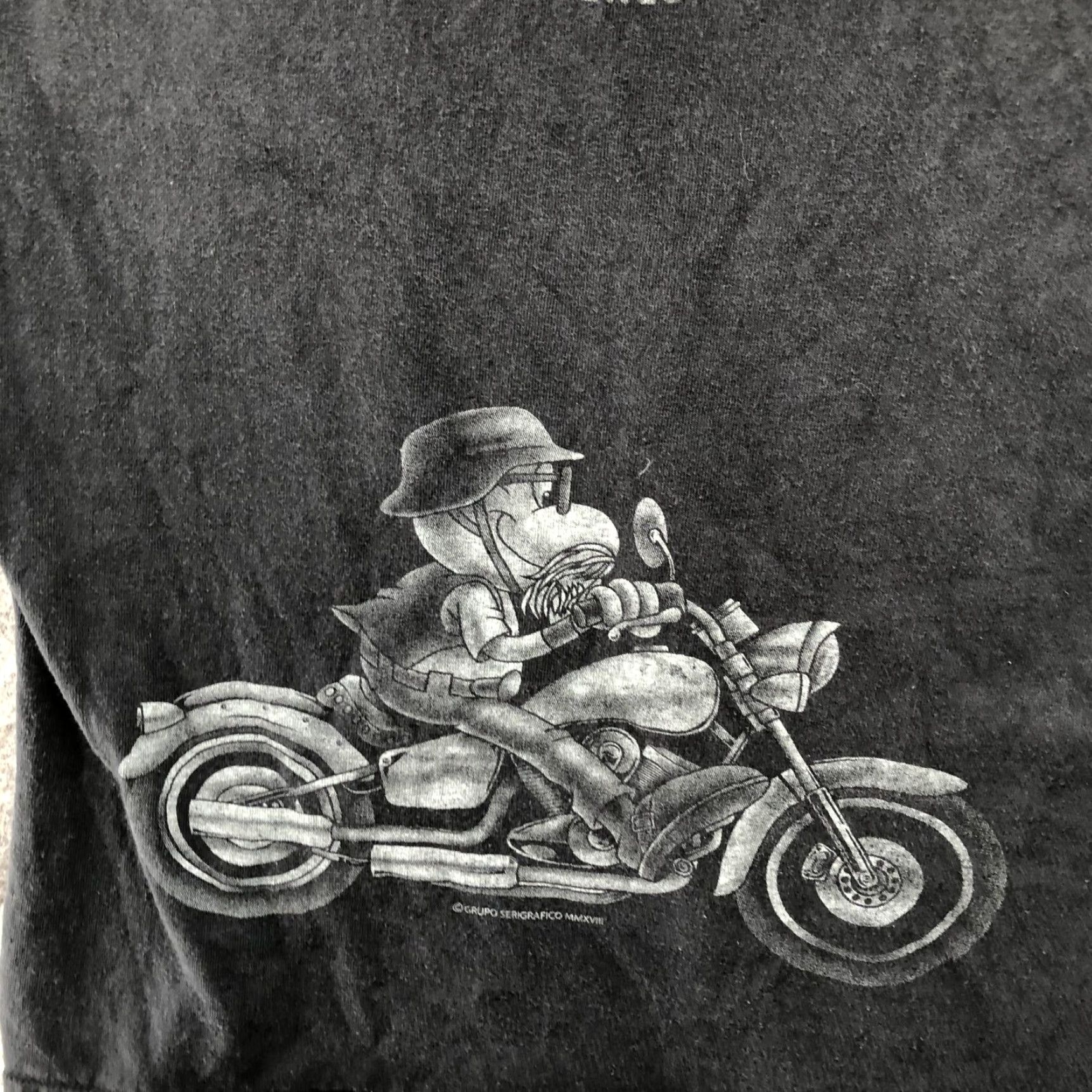 Vintage Senior Frogs T Shirt Womens L Black Fitted Short Sleeve Motorcycle Graphic Size L / US 10 / IT 46 - 3 Thumbnail