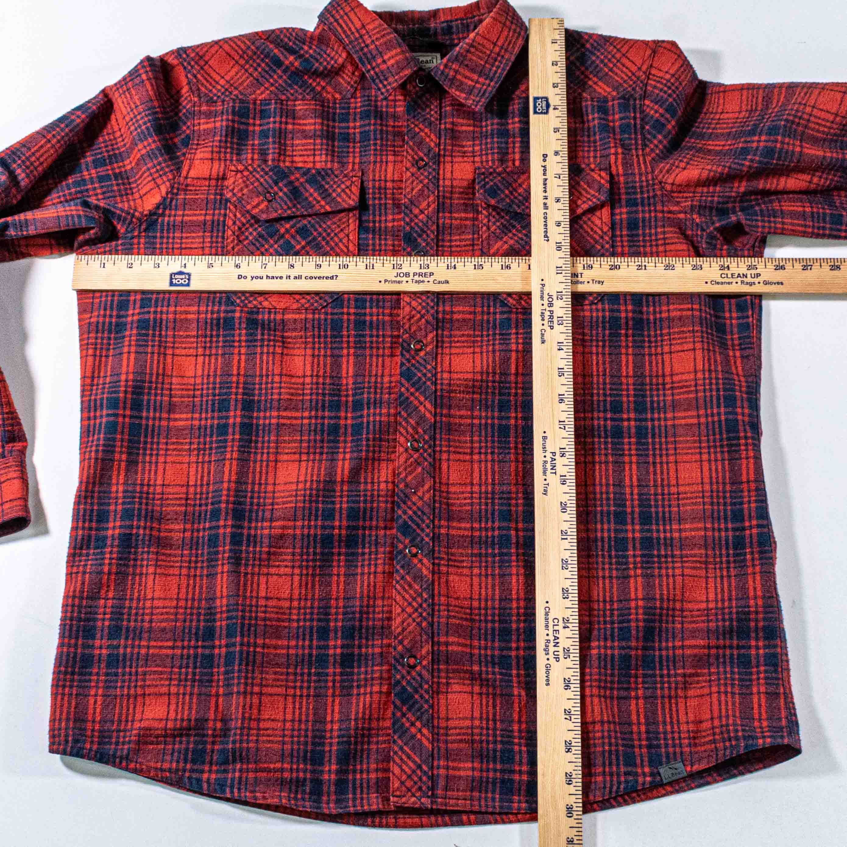 L.L. Bean L.L. Bean Katahdin Iron Works Flannel Shirt Snap Wool Blend Size US L / EU 52-54 / 3 - 3 Thumbnail