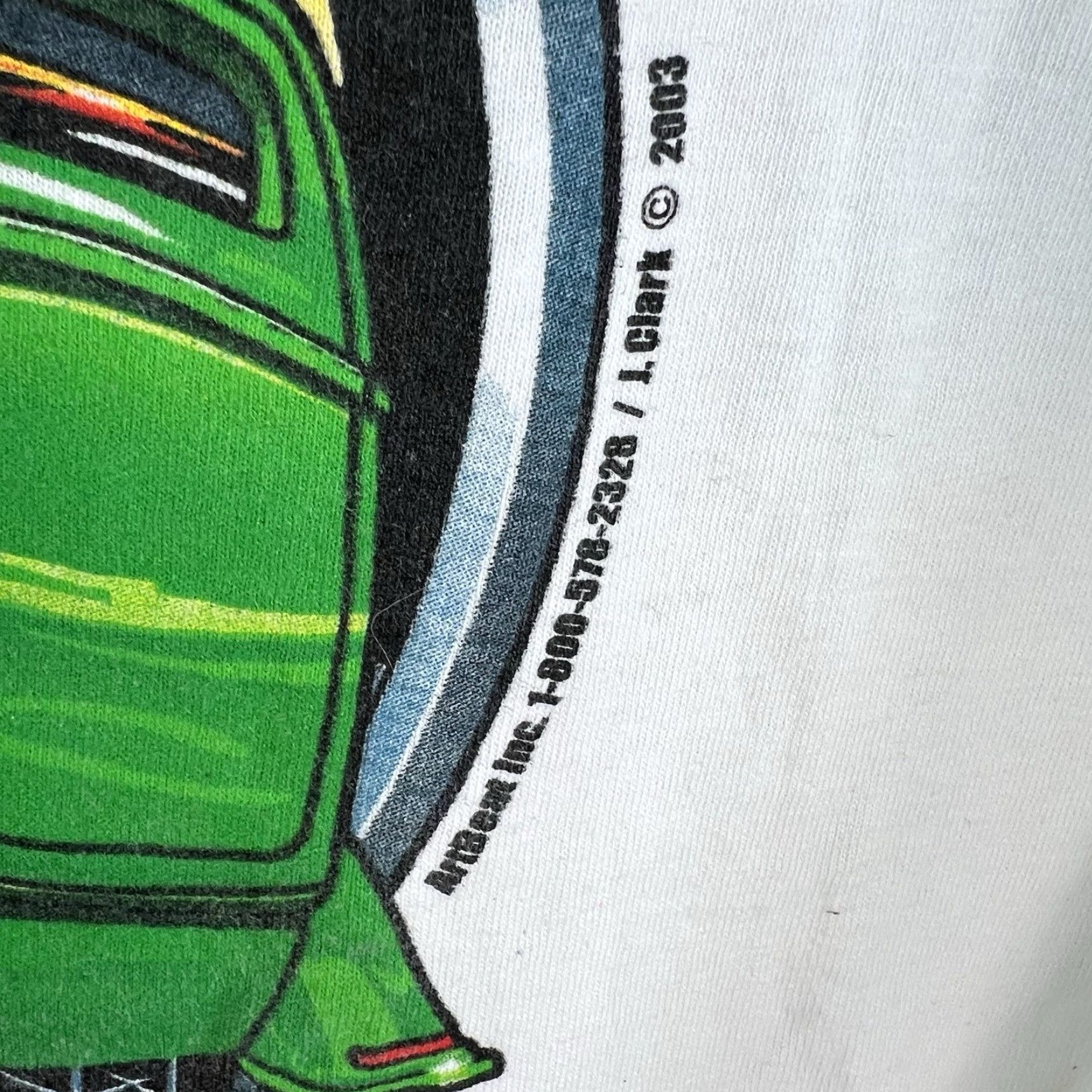 Gildan VINTAGE Gildan Ultra Cotton T-Shirt Cars 2003 Long Sleeve Mens L White 42in Chest Graphic Print Vintage 2003 Cars Theme Mens Size US L / EU 52-54 / 3 - 3 Thumbnail