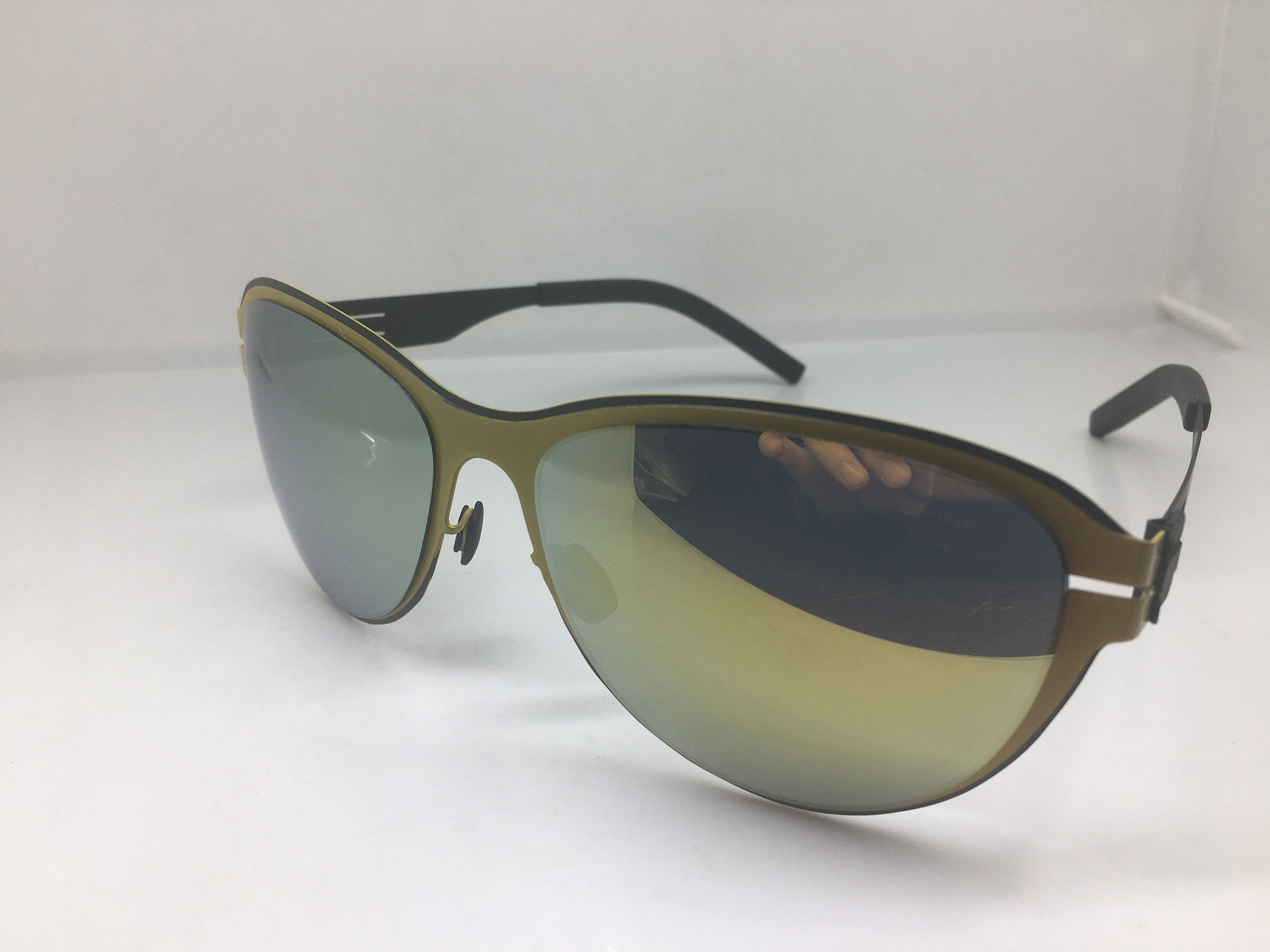 Other Matte Black Yellow Alloy Sunglasses Frame Size ONE SIZE - 3 Thumbnail