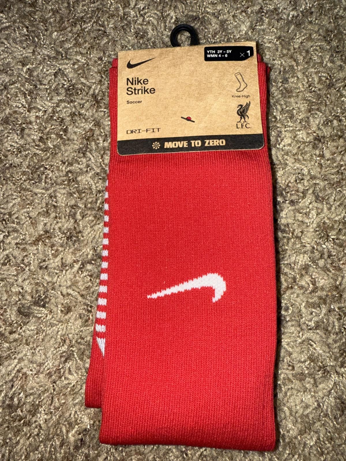 Nike Nike 2023-24 Liverpool Home Strike Knee-High Socks Size ONE SIZE - 1 Thumbnail