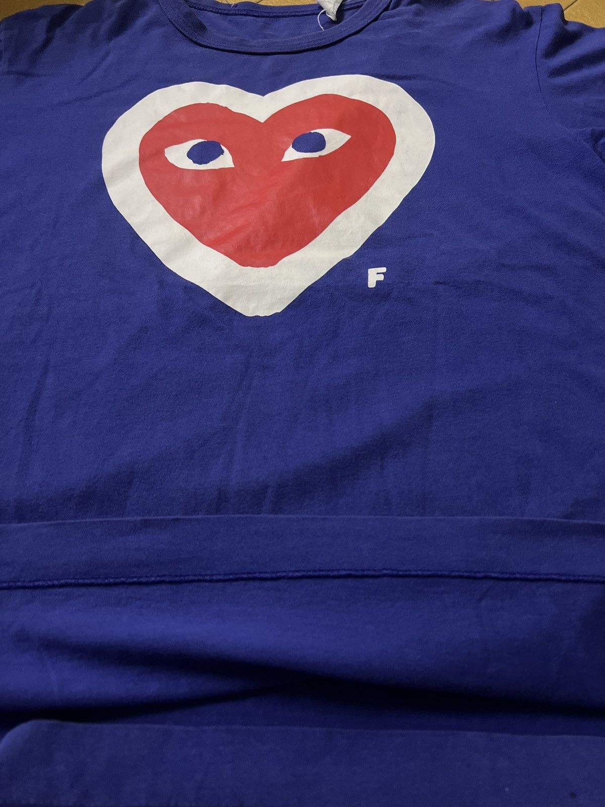 Comme des Garcons VTG Comme des Garçons PLAY Big Heart Purple SINGLE STITCH Size US S / EU 44-46 / 1 - 4 Thumbnail