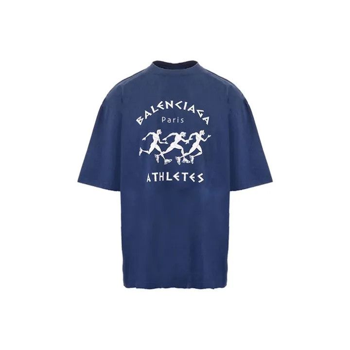 Balenciaga Balenciaga Athletic Logo Print Loose T-Shirt Size US M / EU 48-50 / 2 - 1 Thumbnail