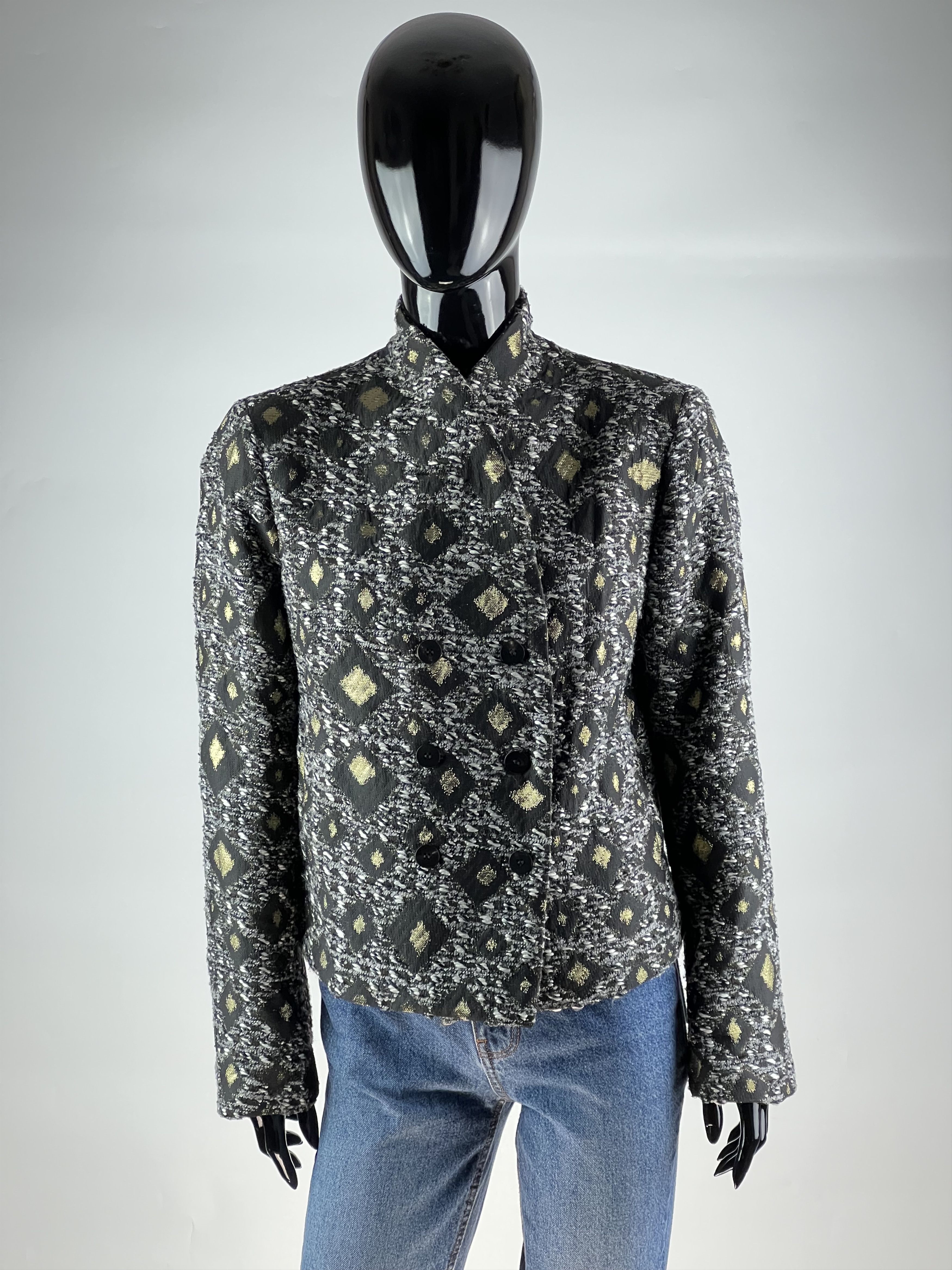 Lauren Ralph Lauren Double Breasted Blazer Jacket Lurex