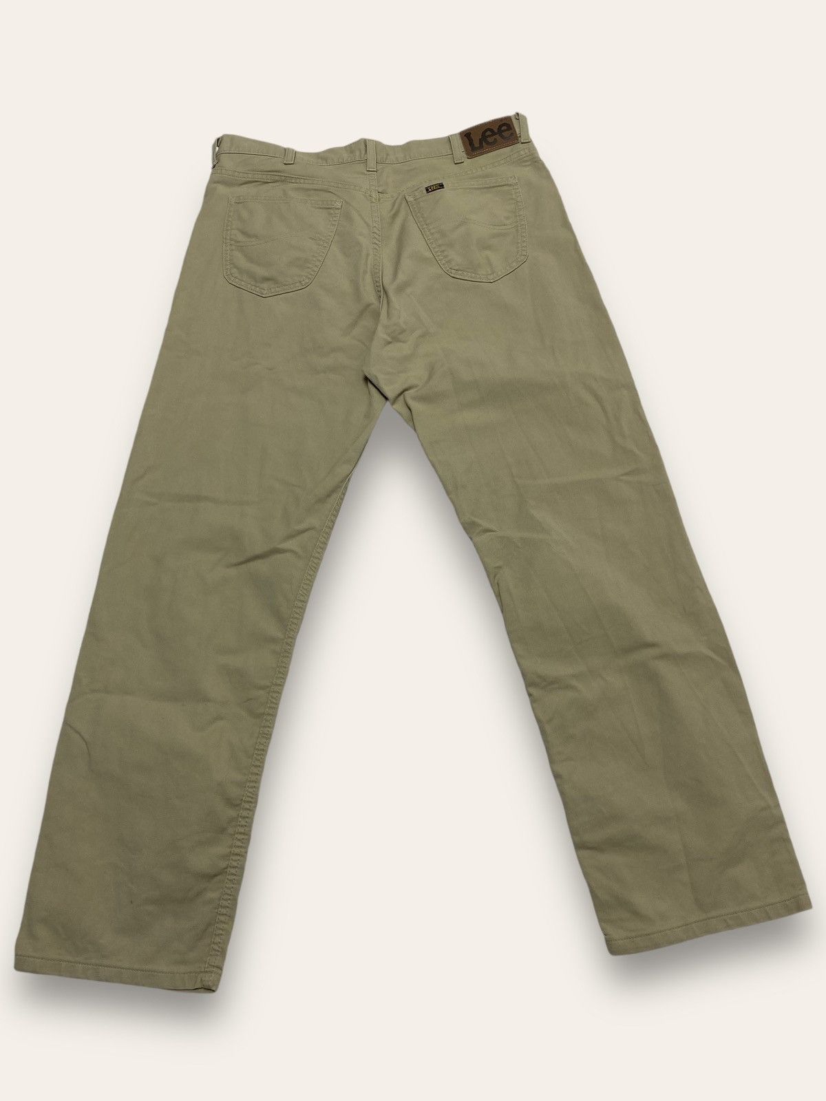 Lee 90s Vintage LEE Beige Pants Baggy Wide W35 L31 Size US 35 - 1 Thumbnail