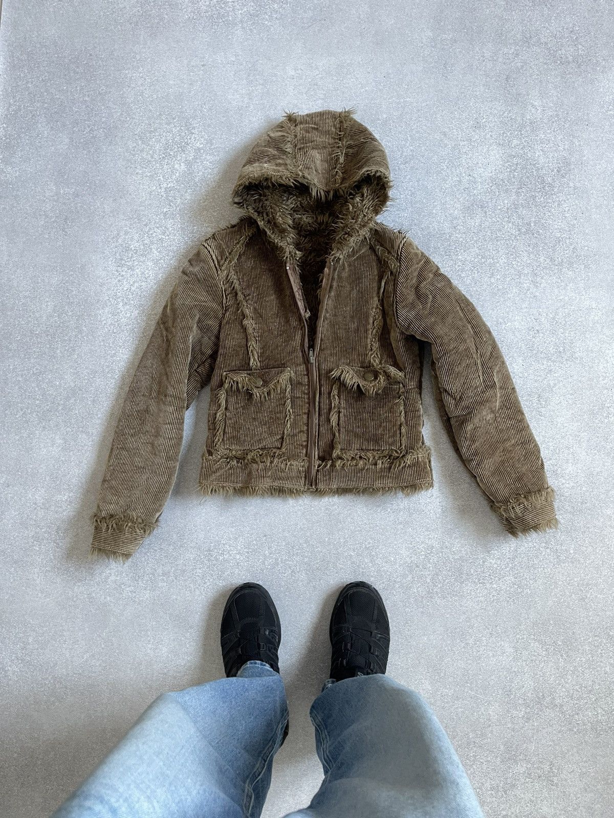 Hysteric Glamour Gipsy Vintage Y2k Faux Fur Archive Corduroy Hooded Jacket Size M / US 6-8 / IT 42-44 - 1 Thumbnail