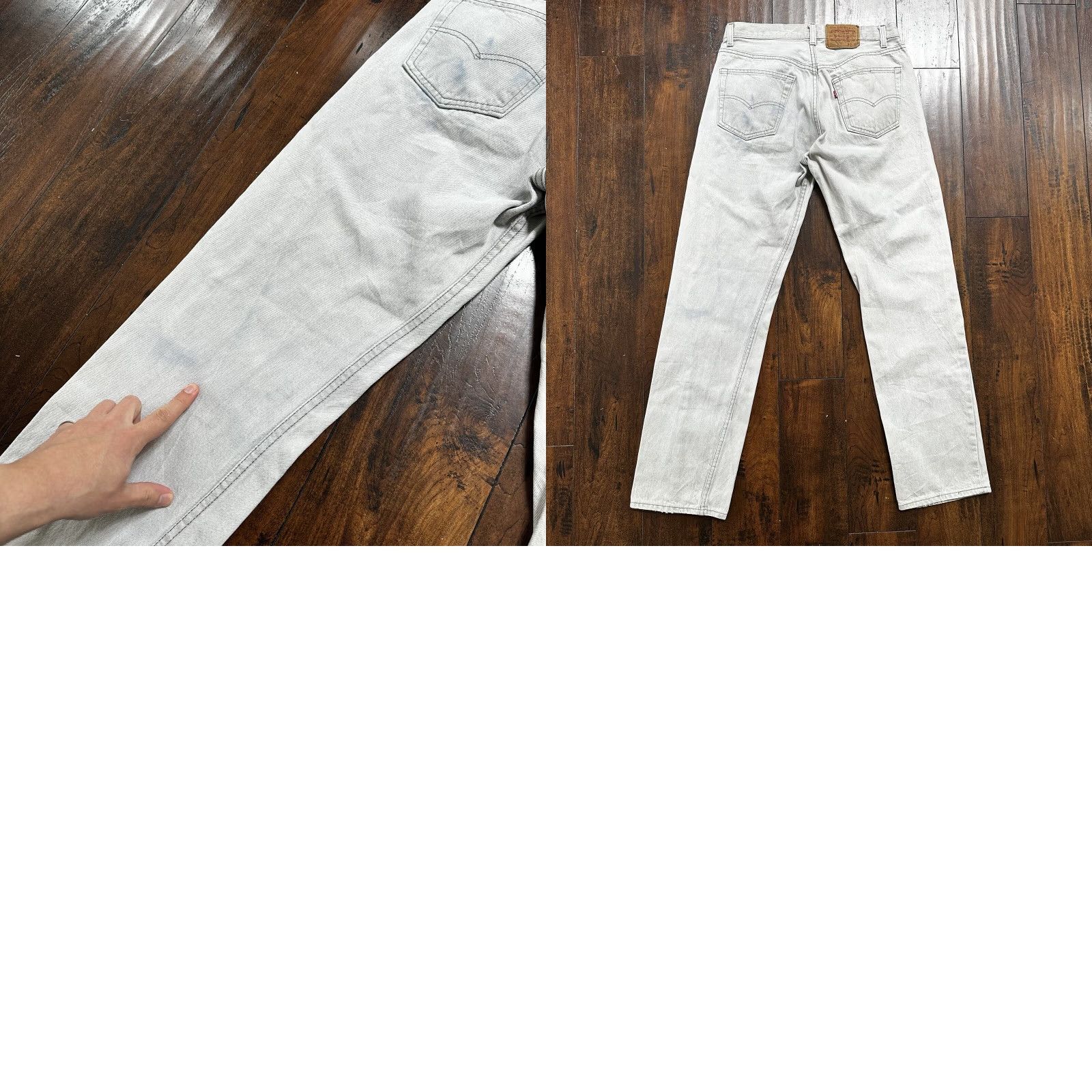 Levi's VINTAGE Levi's 501 Jeans Men 34x32 Grey Wash Button Fly 90s Straight Cotton Denim USA Tag XX Act 31x31 Classic Fit Size US 34 / EU 50 - 10 Thumbnail