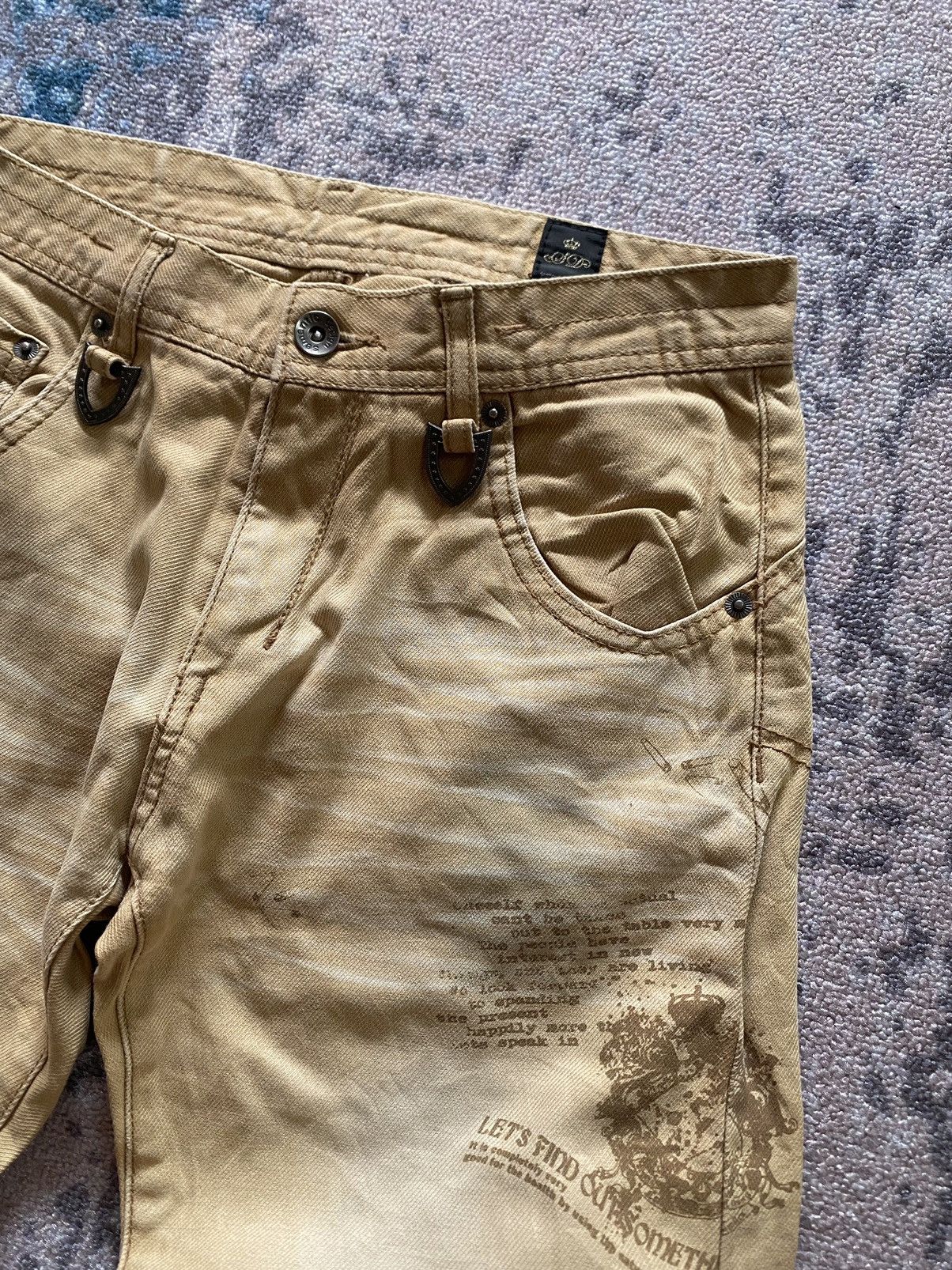 If Six Was Nine Y2K Semantic Design Flared Jeans Size US 29 - 6 Thumbnail