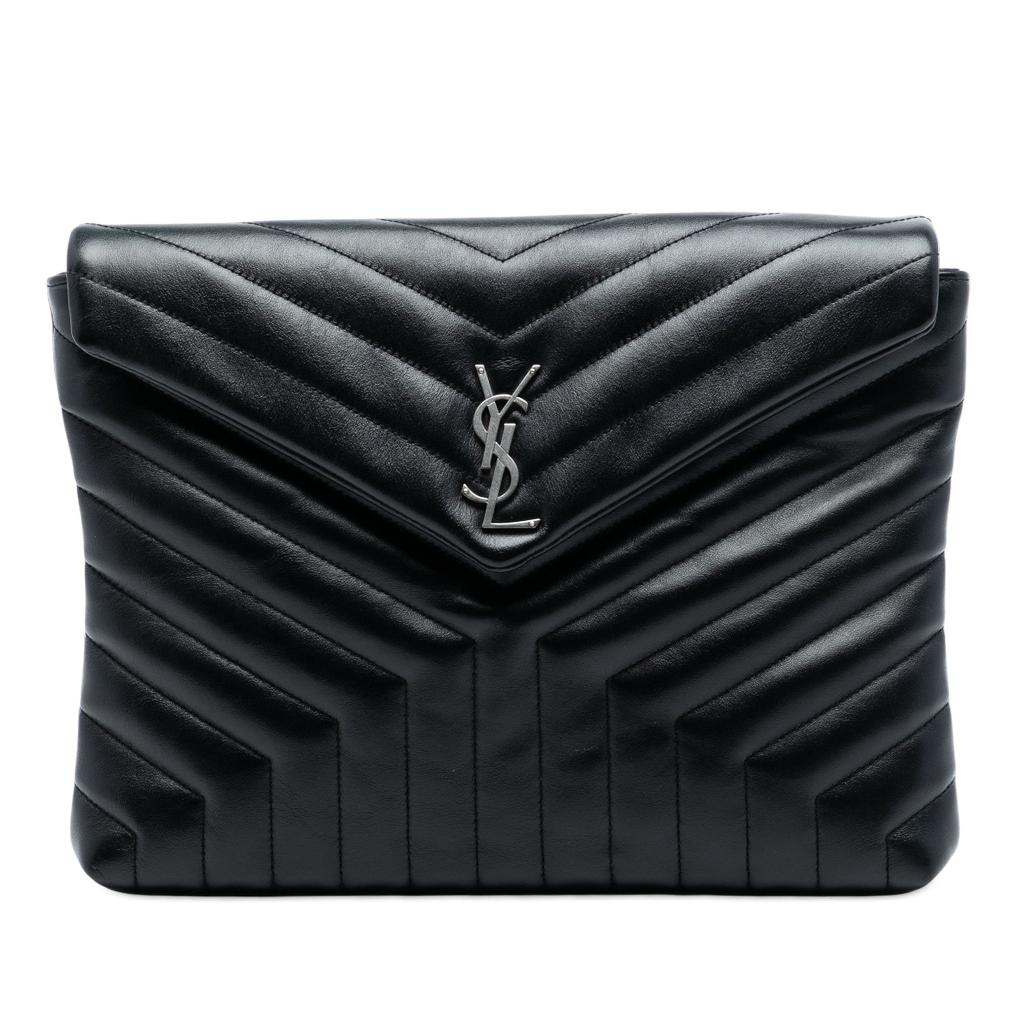 Yves Saint Laurent Yves Saint Laurent Matelasse Calfskin Monogram LouLou Document Clutch Size ONE SIZE - 1 Thumbnail