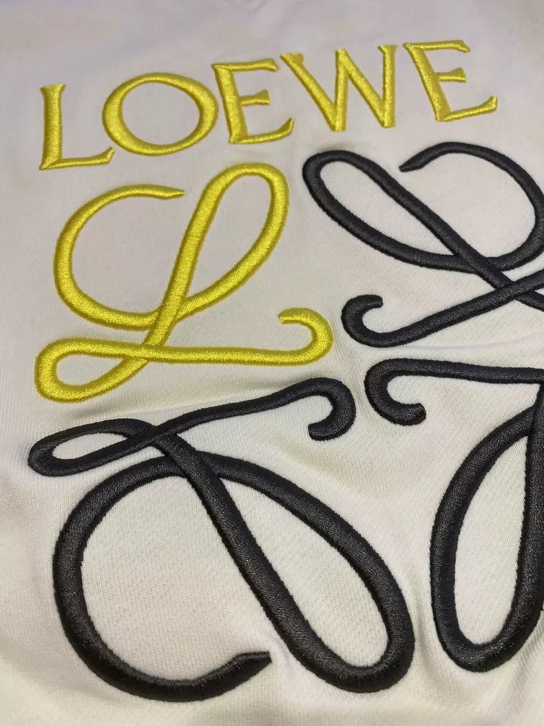 Loewe LOEWE Mishadow LOGO heavy duty embroidered round neck swea Size L / US 10 / IT 46 - 3 Thumbnail