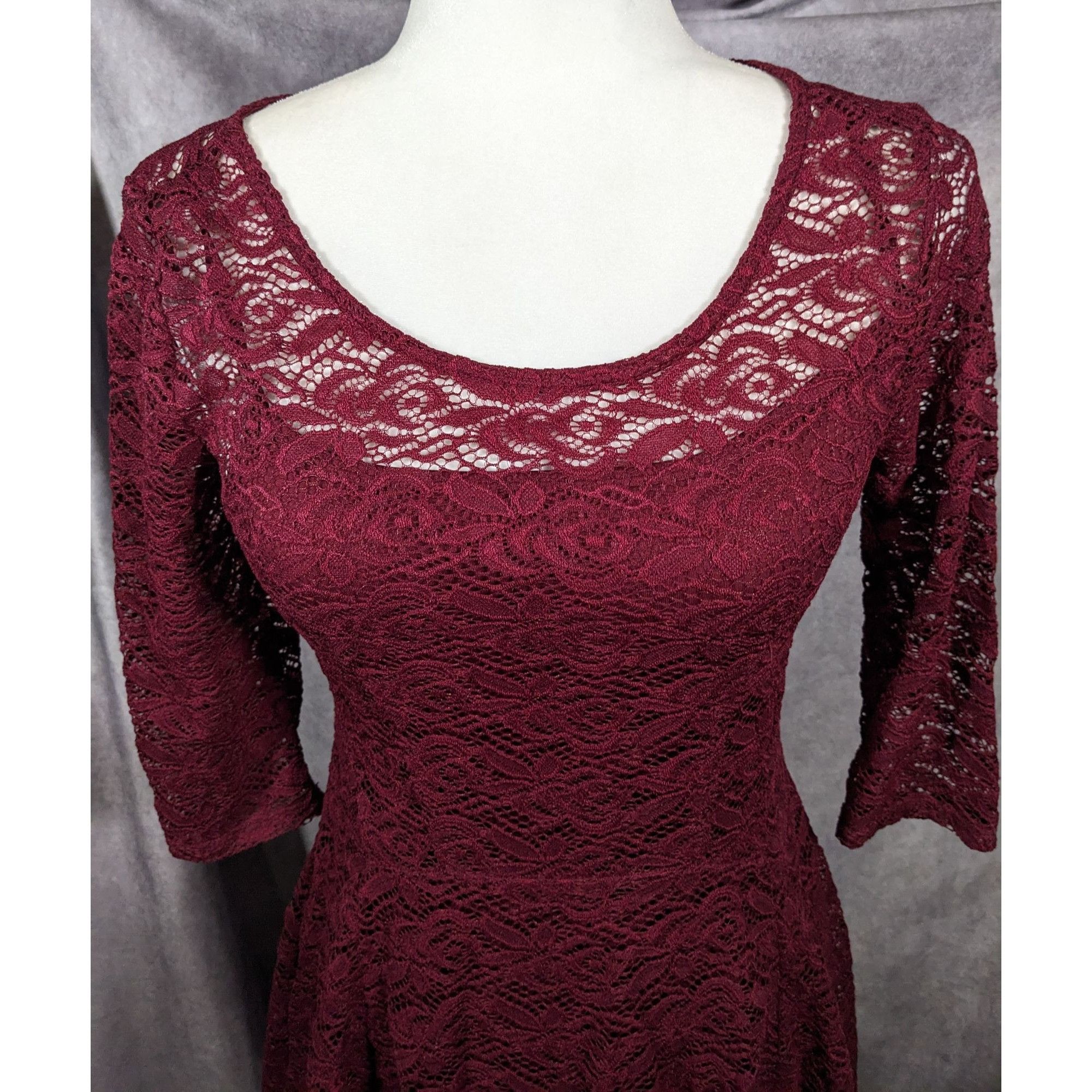 Other Fishbowl Lace Illusion Red A Line Dress Size XS Size XS / US 0-2 / IT 36-38 - 9 Thumbnail