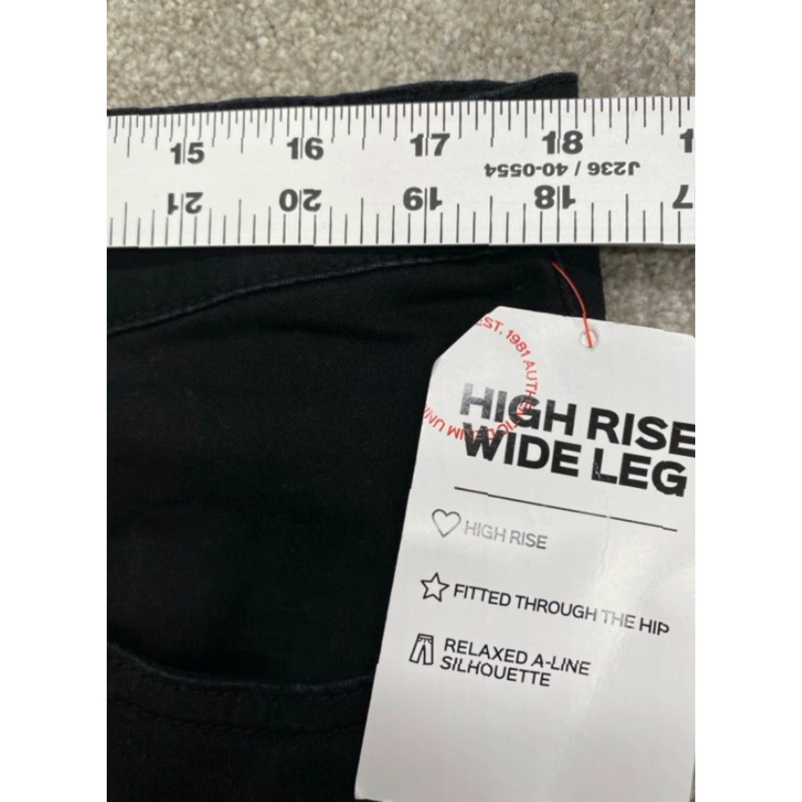 Vintage VINTAGE NWT Unionbay Pants Women's 17 (36x32) Black High Rise Wide Leg Baggy Goth 5116 Size 25" / US 0 / IT 36 - 6 Thumbnail