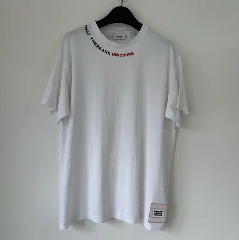 Burberry Burberry White Cotton Logo T-shirt for Women Size S / US 4 / IT 40 - 1 Thumbnail