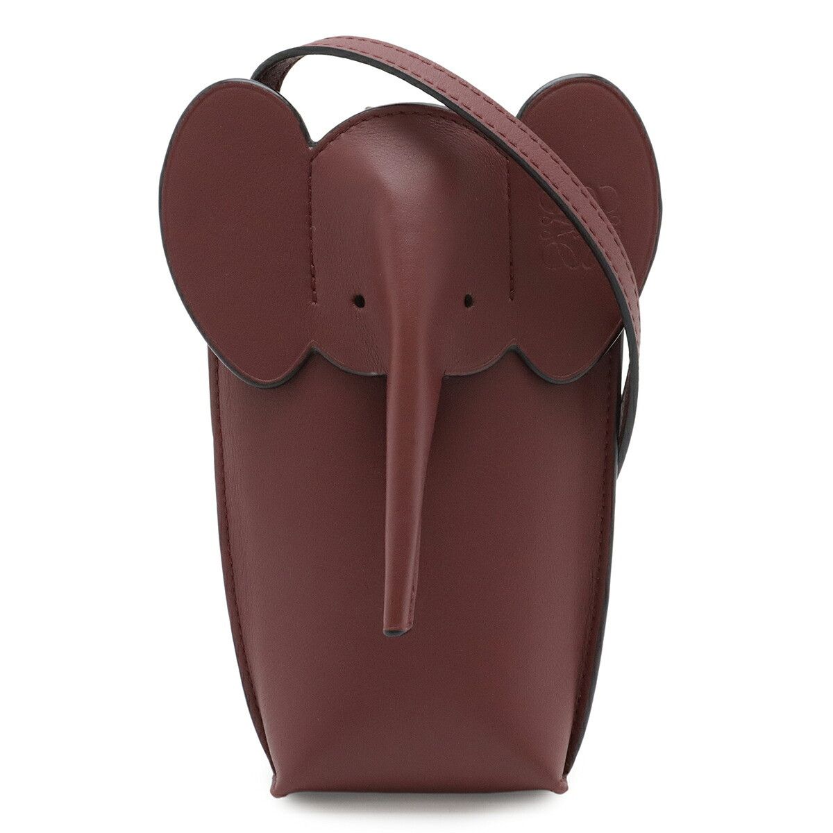Loewe Loewe Elephant Leather Shoulder Bag Leather Shoulder Bag C623B02X04 Duty Free For Usa in Red, Women's